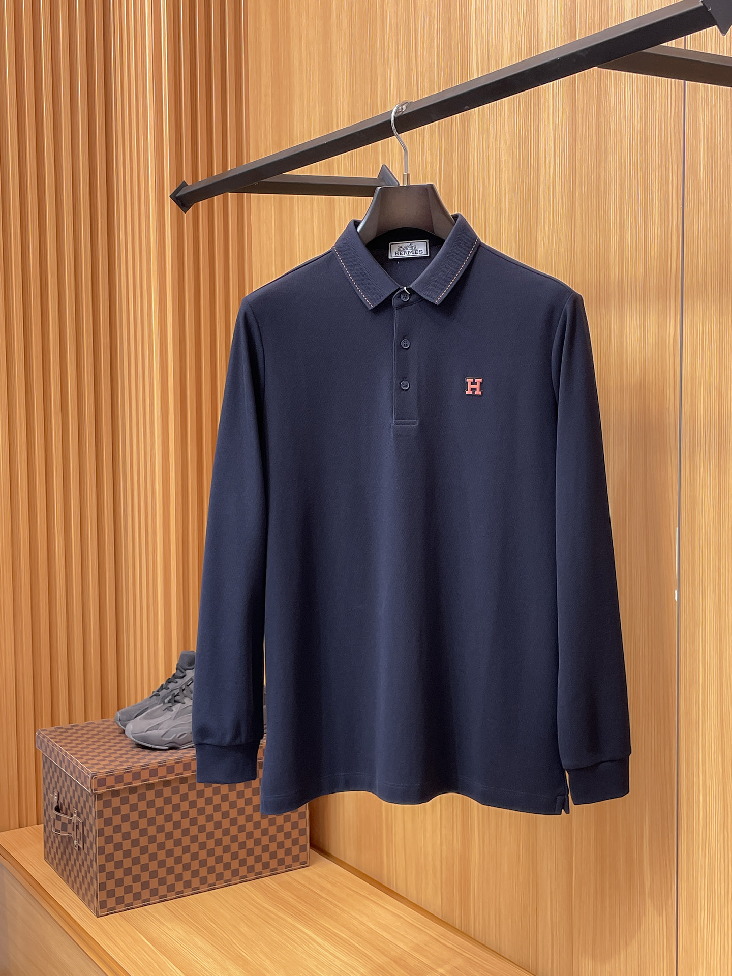 NO:525154,Hermes Xinjiang long velvet cotton soft and comfortable autumn and winter limited long-sleeved Polo series -,,hermes,alexander wang19860909爱马仕 新疆长绒棉 柔软舒适 秋冬限量款长袖Polo系列 -,,hermes,alexander wang,Men's clothing