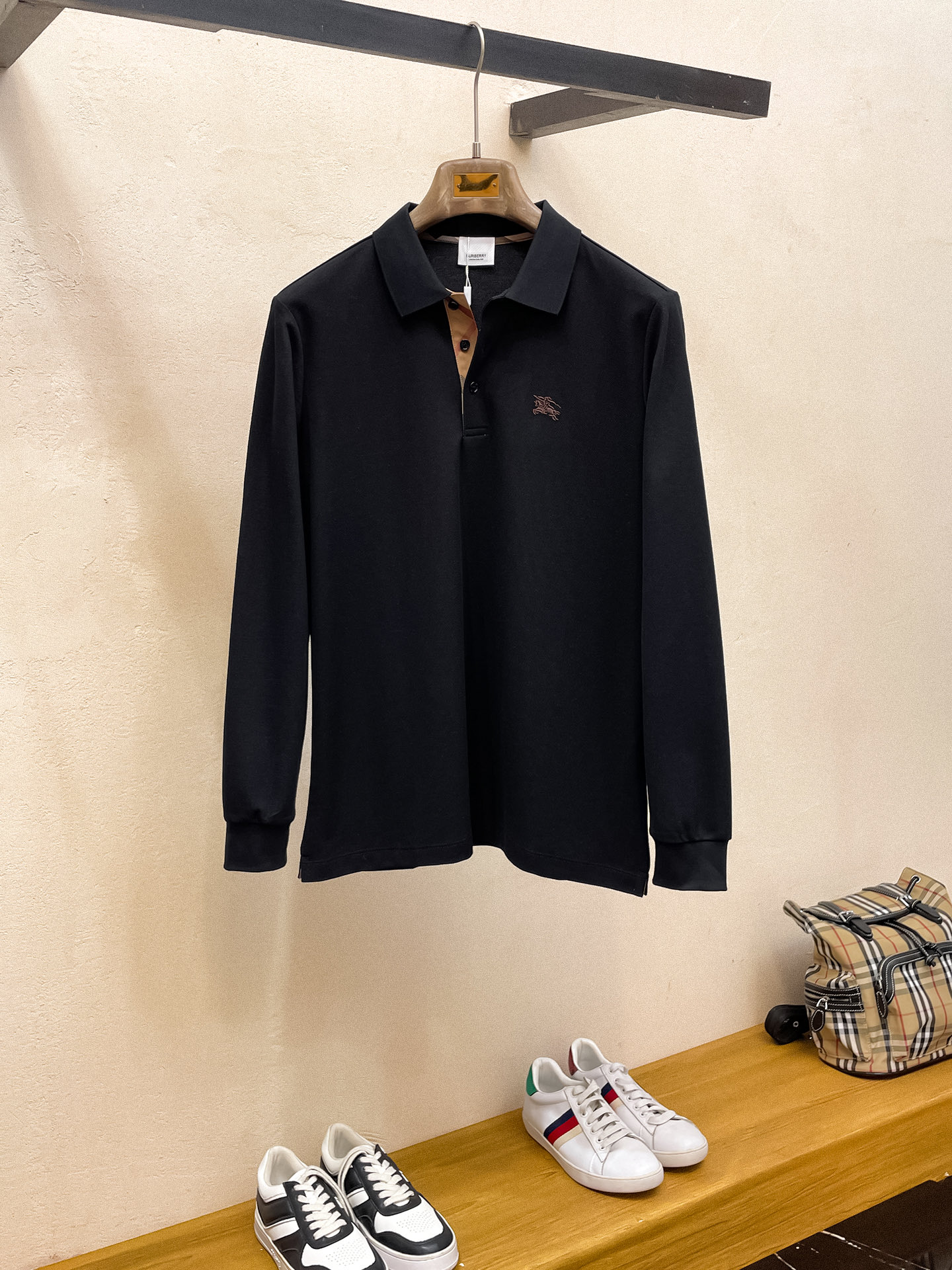 巴宝莉 𝟏𝟎𝟎%新疆长绒棉 柔软舒适2025 秋冬限量款长袖Polo系列𝗦𝗜𝗭𝗘：𝗠-𝟰𝗫𝗟