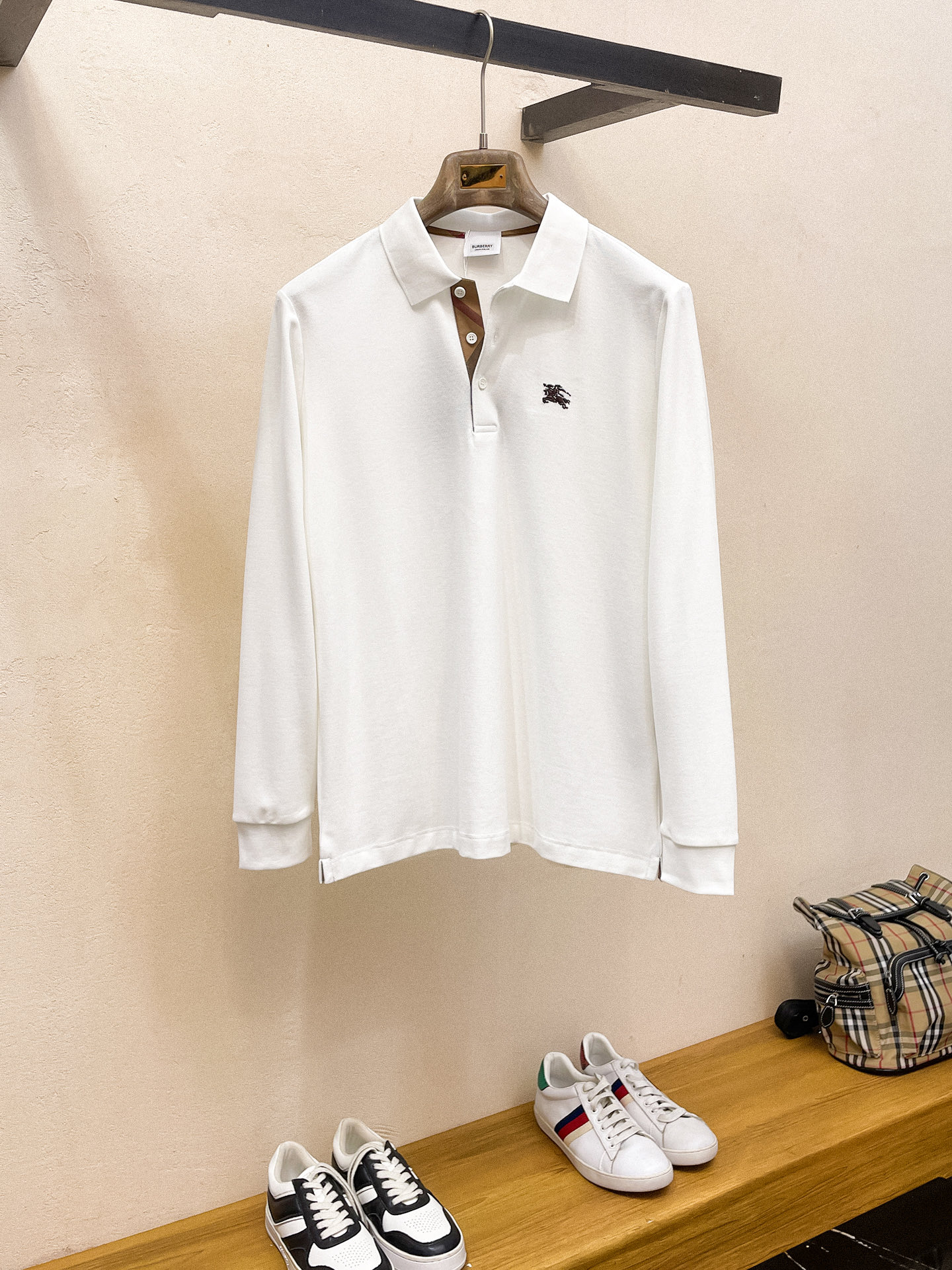 巴宝莉 𝟏𝟎𝟎%新疆长绒棉 柔软舒适2025 秋冬限量款长袖Polo系列𝗦𝗜𝗭𝗘：𝗠-𝟰𝗫𝗟