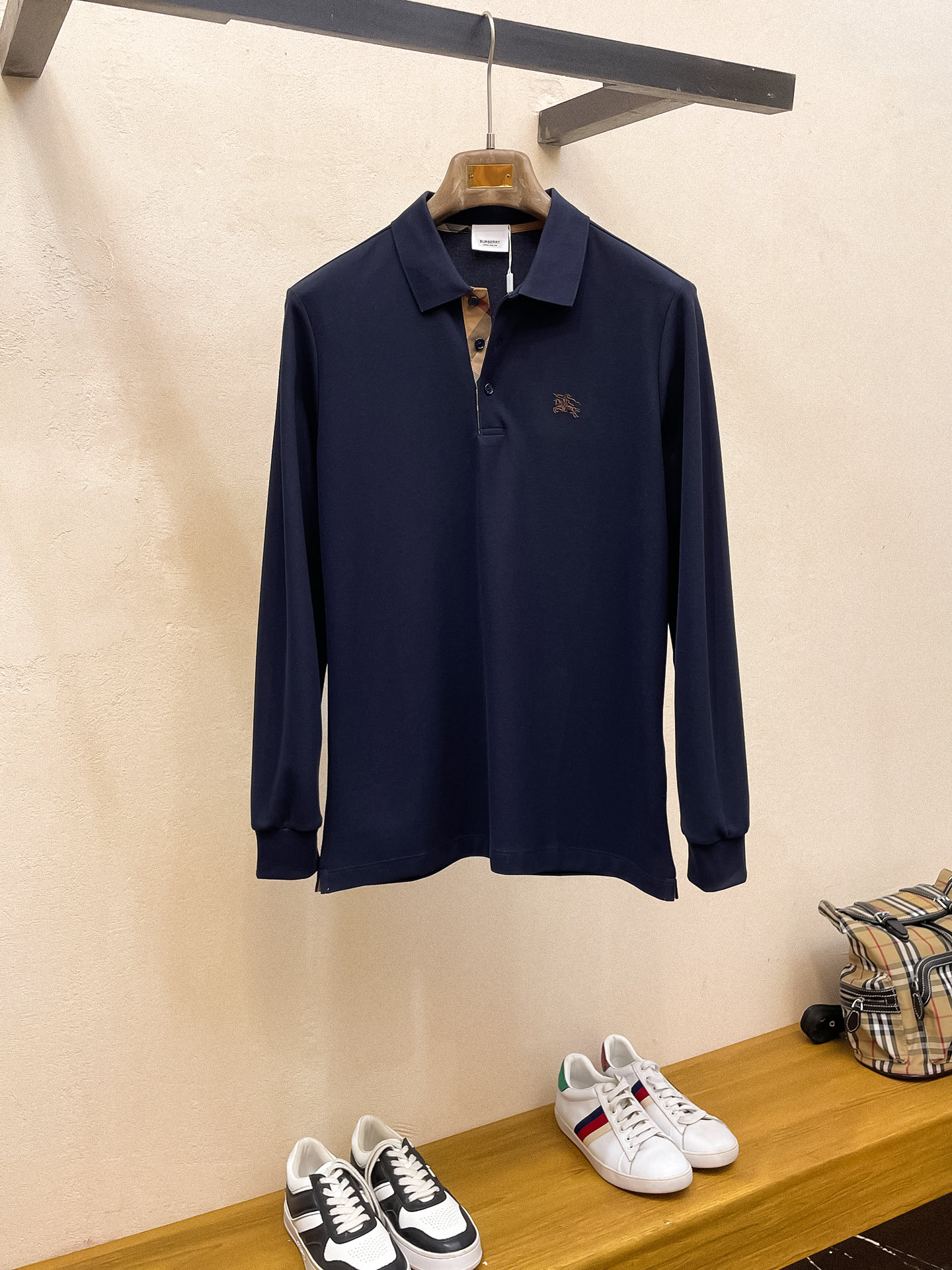 巴宝莉 𝟏𝟎𝟎%新疆长绒棉 柔软舒适2025 秋冬限量款长袖Polo系列𝗦𝗜𝗭𝗘：𝗠-𝟰𝗫𝗟
