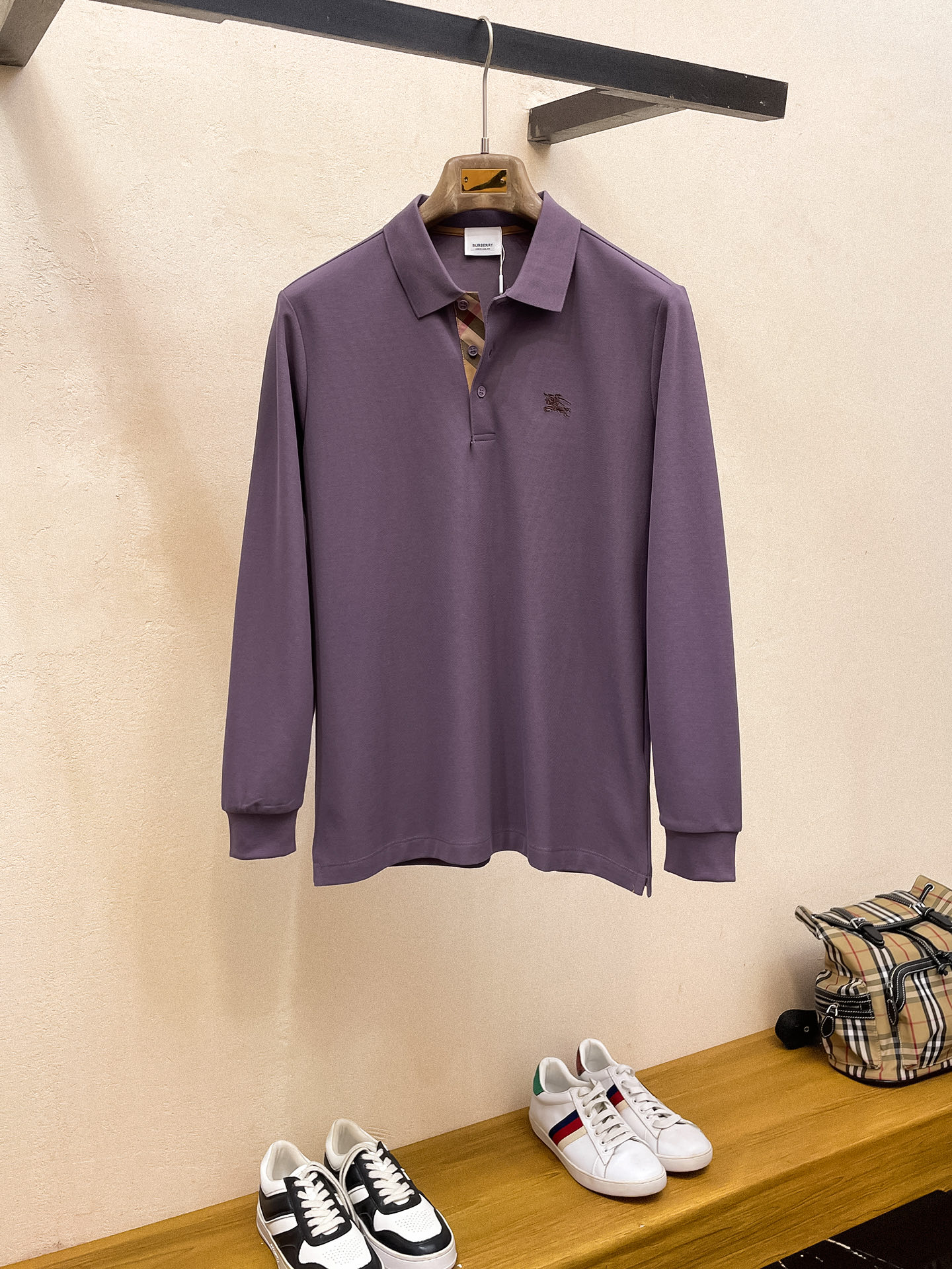 巴宝莉 𝟏𝟎𝟎%新疆长绒棉 柔软舒适2025 秋冬限量款长袖Polo系列𝗦𝗜𝗭𝗘：𝗠-𝟰𝗫𝗟