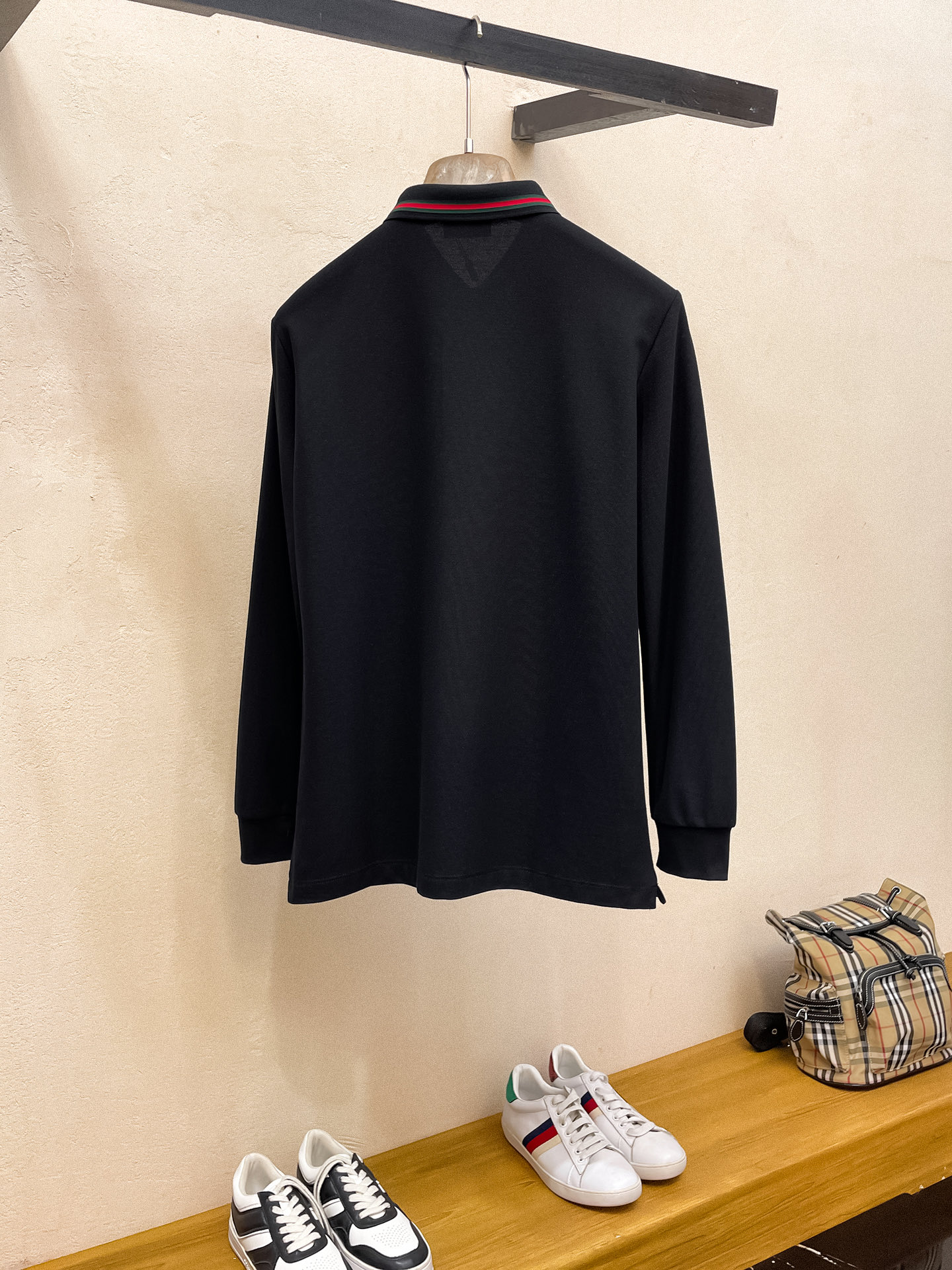 古驰 𝟏𝟎𝟎%新疆长绒棉 柔软舒适2025 秋冬限量款长袖Polo系列𝗦𝗜𝗭𝗘：𝗠-𝟰𝗫𝗟