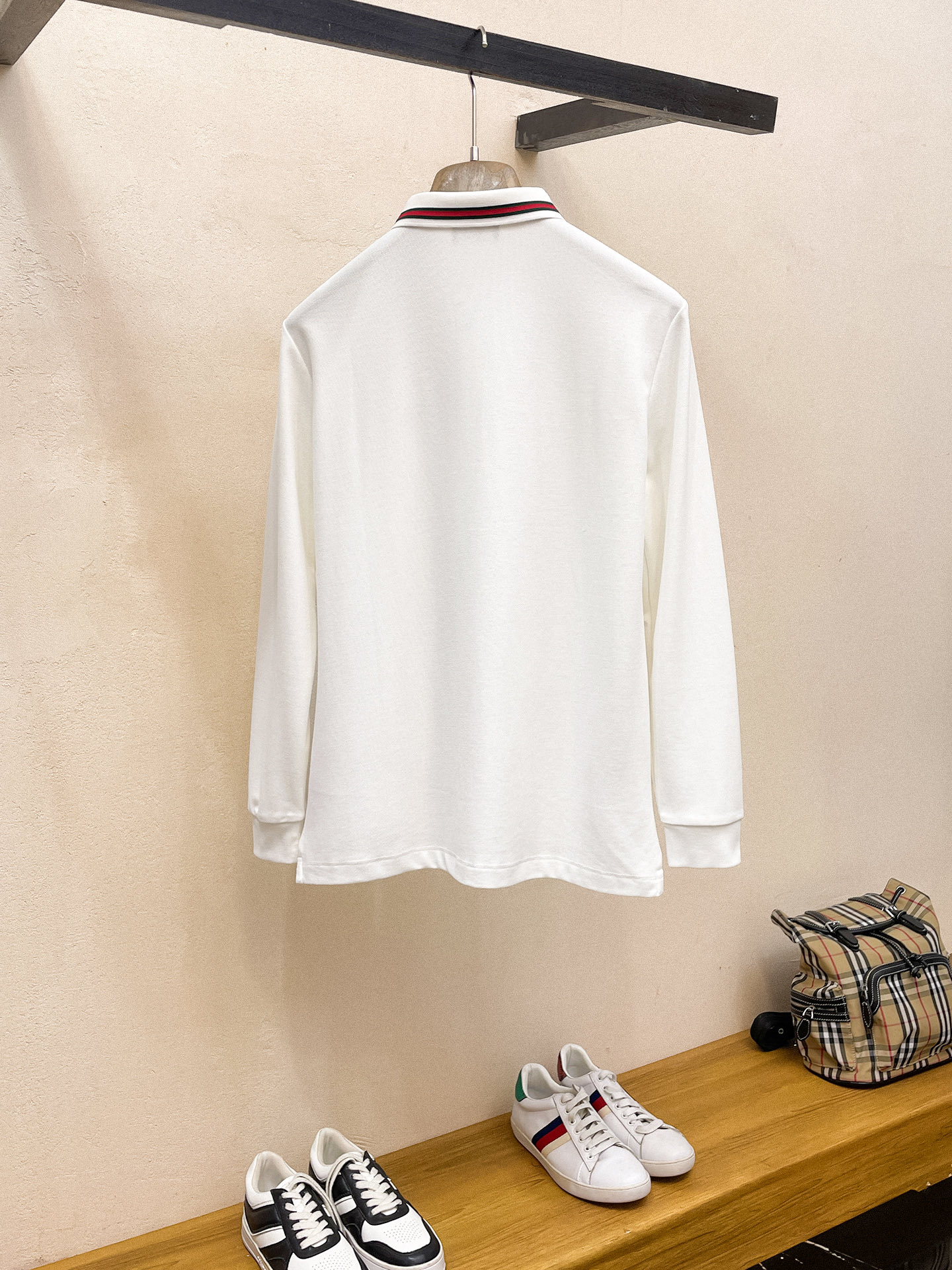 古驰 𝟏𝟎𝟎%新疆长绒棉 柔软舒适2025 秋冬限量款长袖Polo系列𝗦𝗜𝗭𝗘：𝗠-𝟰𝗫𝗟