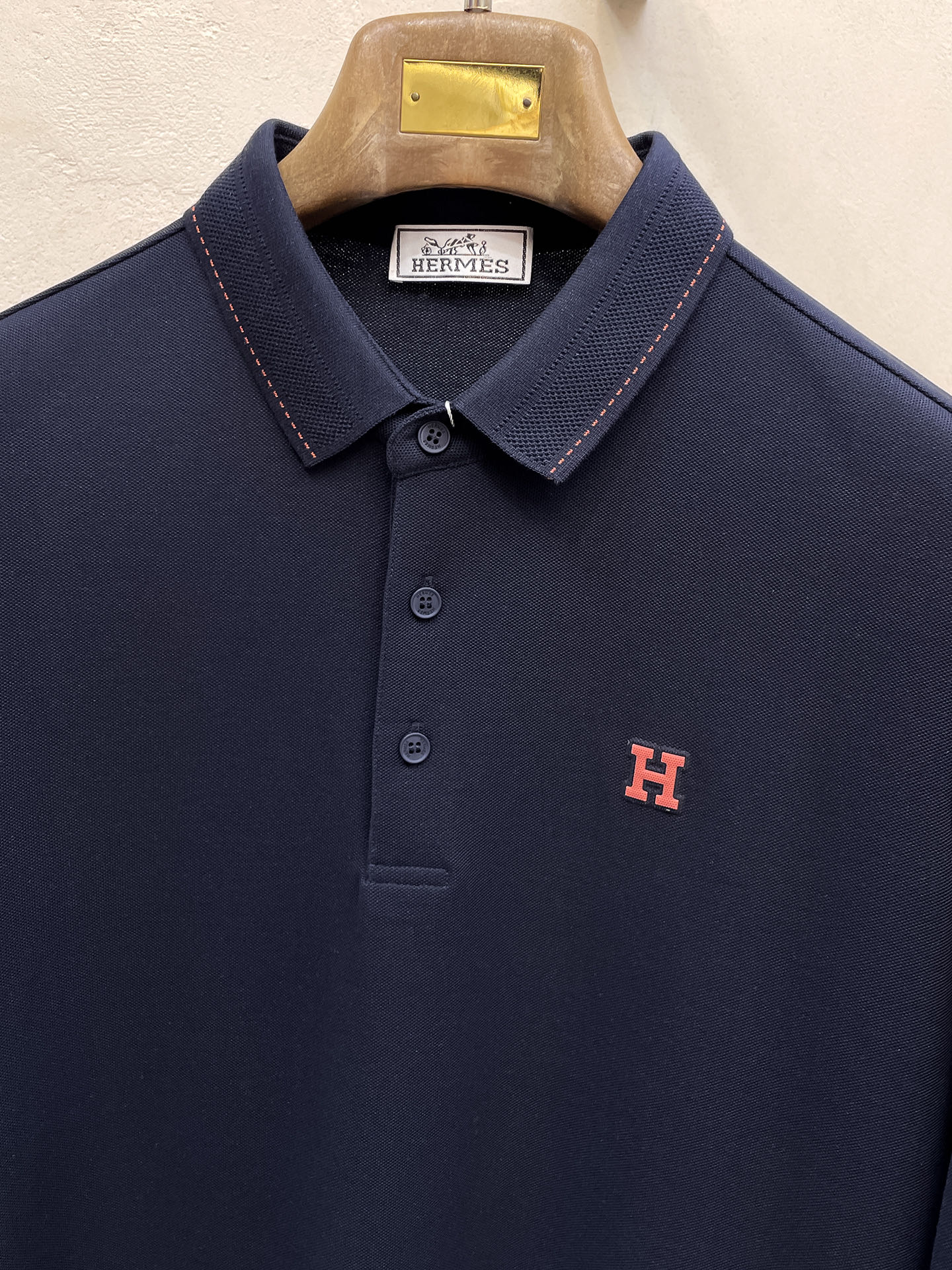 爱马仕 𝟏𝟎𝟎%新疆长绒棉 柔软舒适2025 秋冬限量款长袖Polo系列𝗦𝗜𝗭𝗘：𝗠-𝟰𝗫𝗟