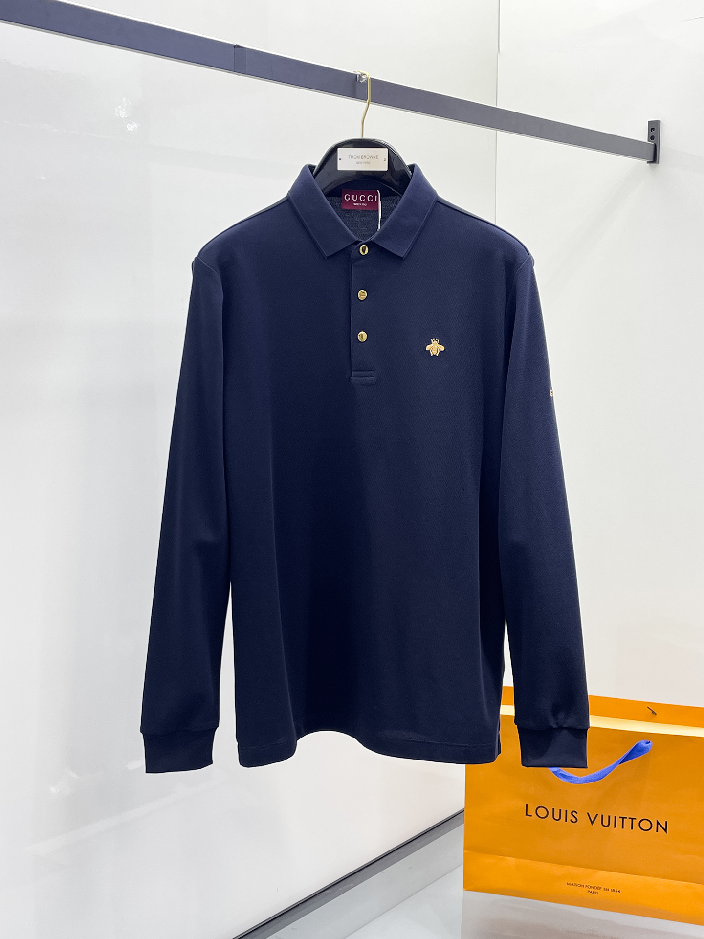 NO:599077,Gucci Xinjiang long-staple cotton, soft and comfortable 2025 autumn and winter limited edition long-sleeved Polo series -,,gucci,alexander wang19860909古驰 新疆长绒棉 柔软舒适 2025 秋冬限量款长袖Polo系列 -,,gucci,alexander wang,Men's clothing