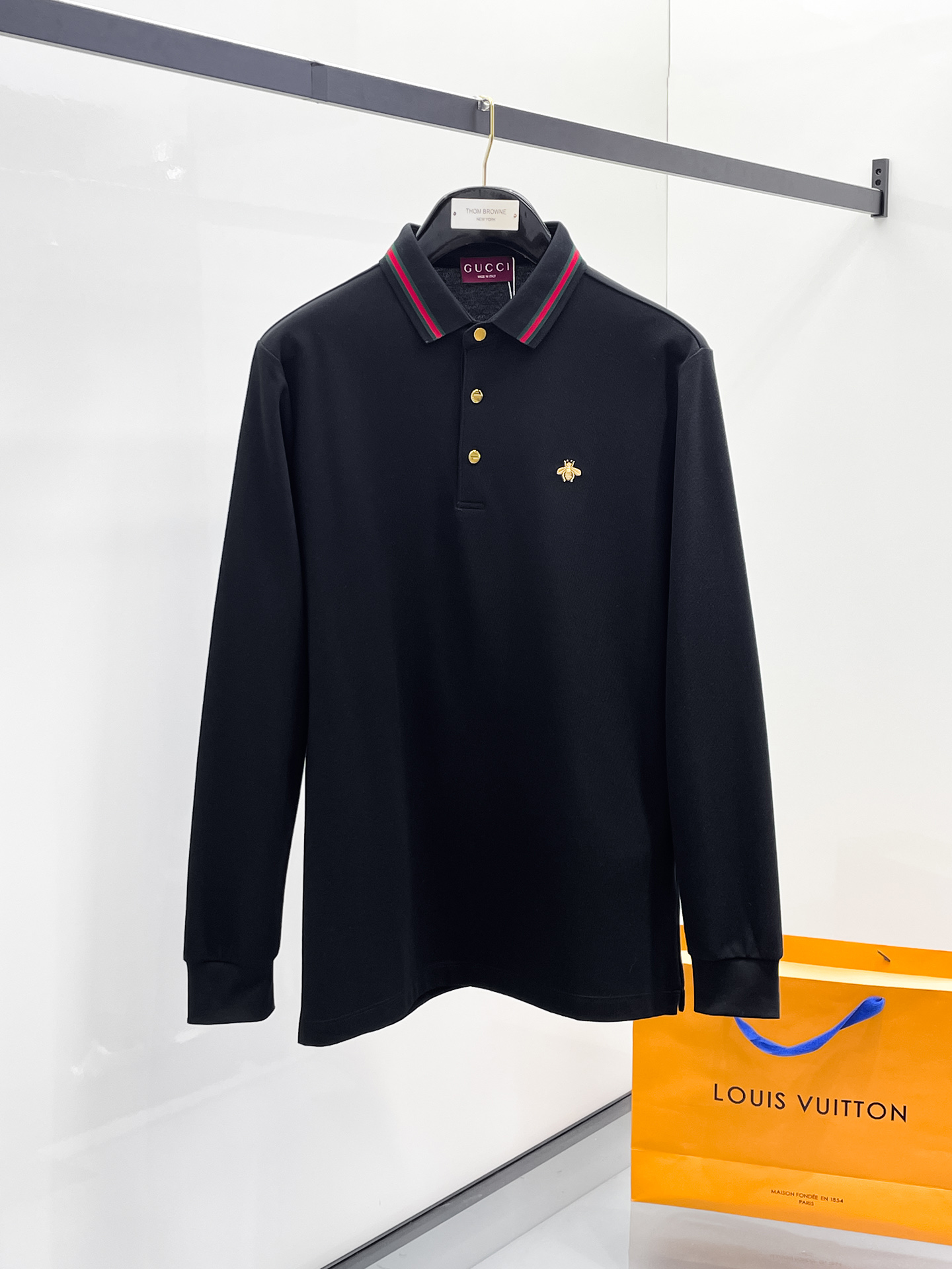 NO:599073,Gucci Xinjiang long-staple cotton, soft and comfortable 2025 autumn and winter limited edition long-sleeved Polo series -,,gucci,alexander wang19860909古驰 新疆长绒棉 柔软舒适 2025 秋冬限量款长袖Polo系列 -,,gucci,alexander wang,Men's clothing