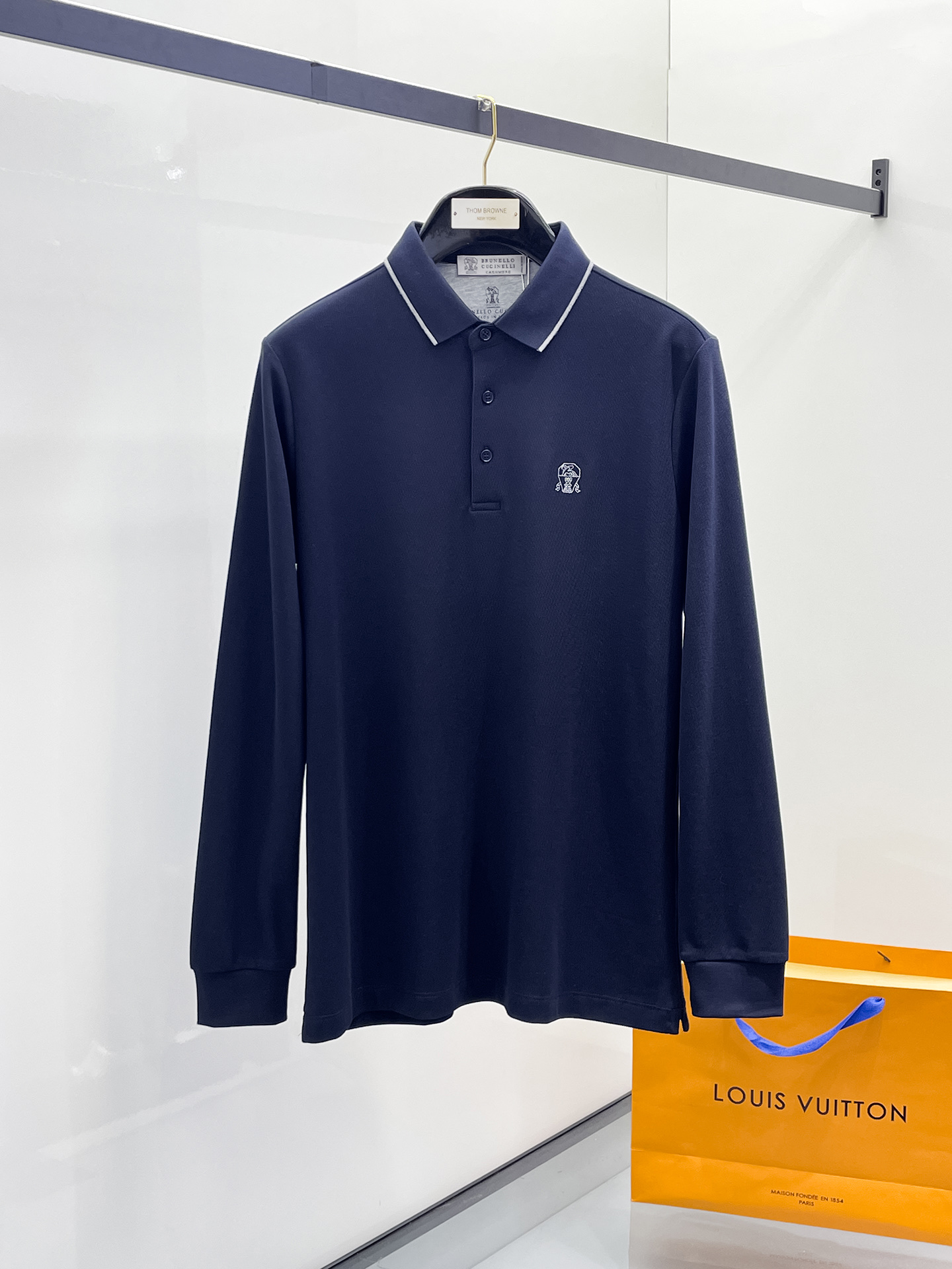 NO:599072,bc Xinjiang long-staple cotton, soft and comfortable 2025 autumn and winter limited edition long-sleeved Polo series -,,alexander wang19860909bc 新疆长绒棉 柔软舒适 2025 秋冬限量款长袖Polo系列 -,,alexander wang,Men's clothing