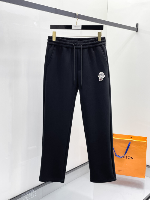 Moncler Men's Air Layer Cotton Lounge Pants with Logo Embroidery