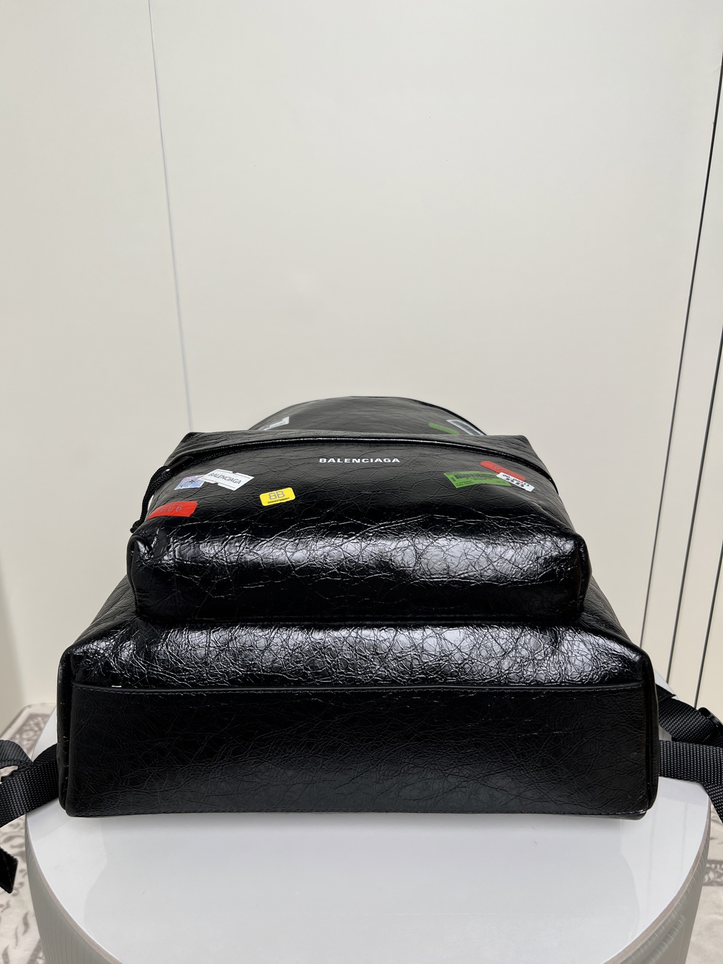 Balenciaga Style Black Leather Backpack Bags detail image 5 from source 776213