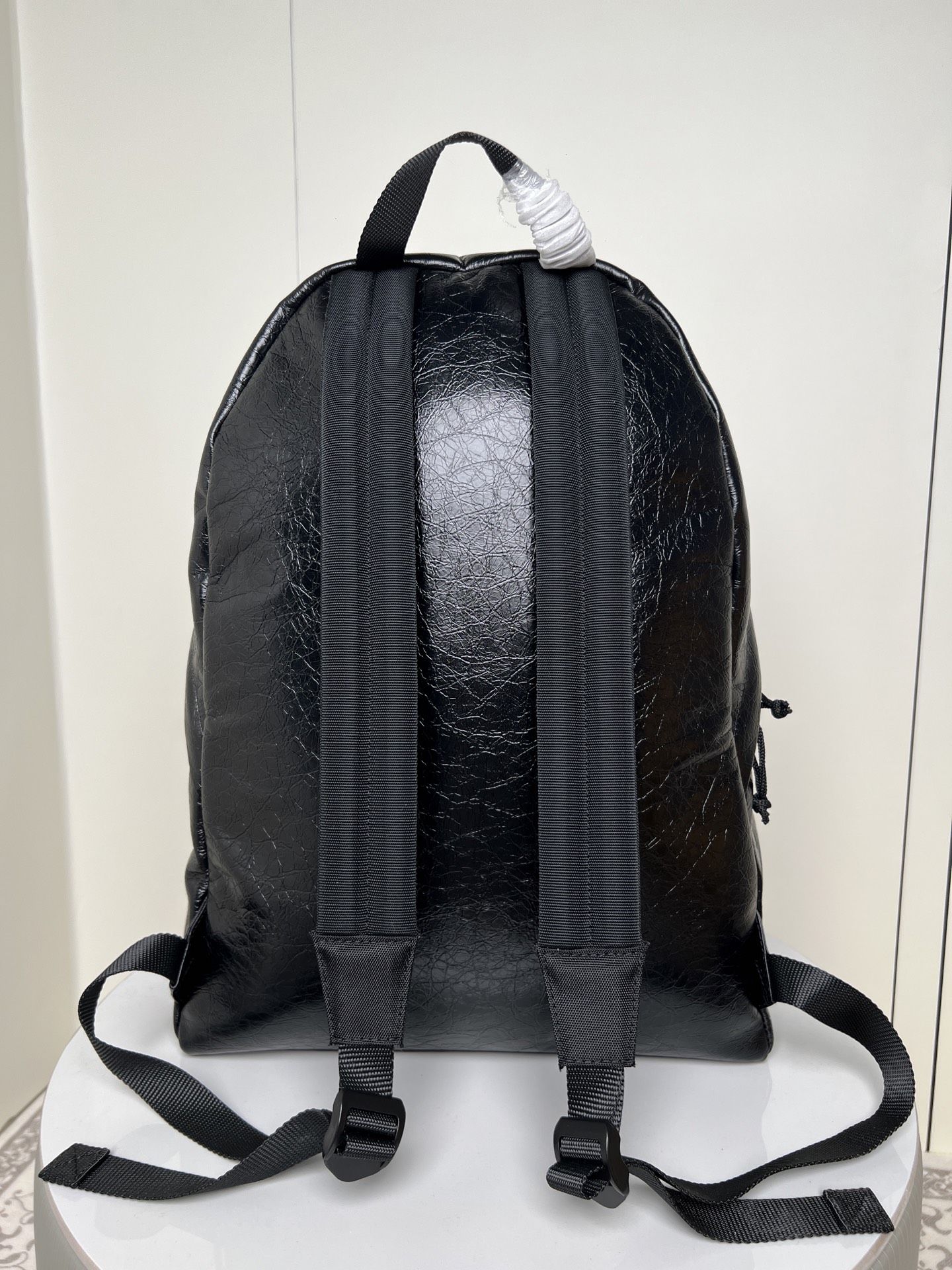 Balenciaga Style Black Leather Backpack Bags detail image 4 from source 776213