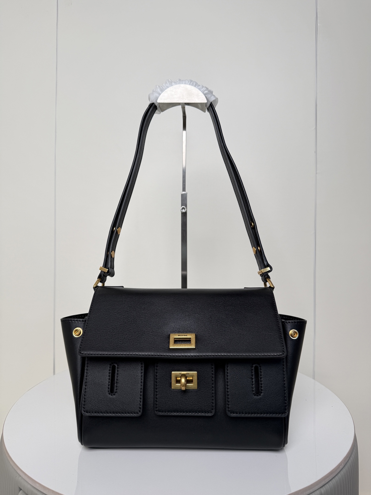 Balenciaga Black Multi Pocket Shoulder Bag
