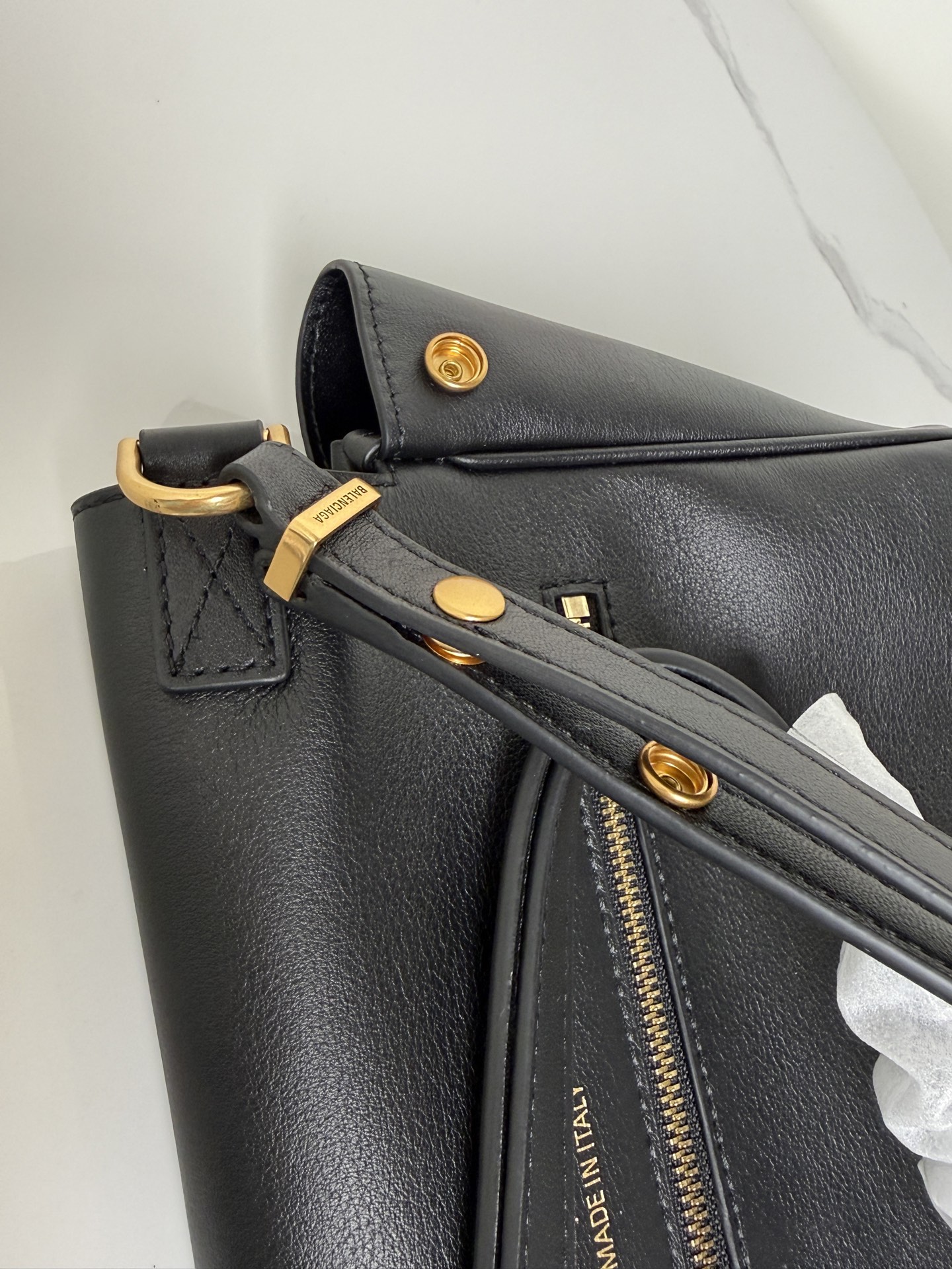 Balenciaga Black Multi Pocket Shoulder Bag
