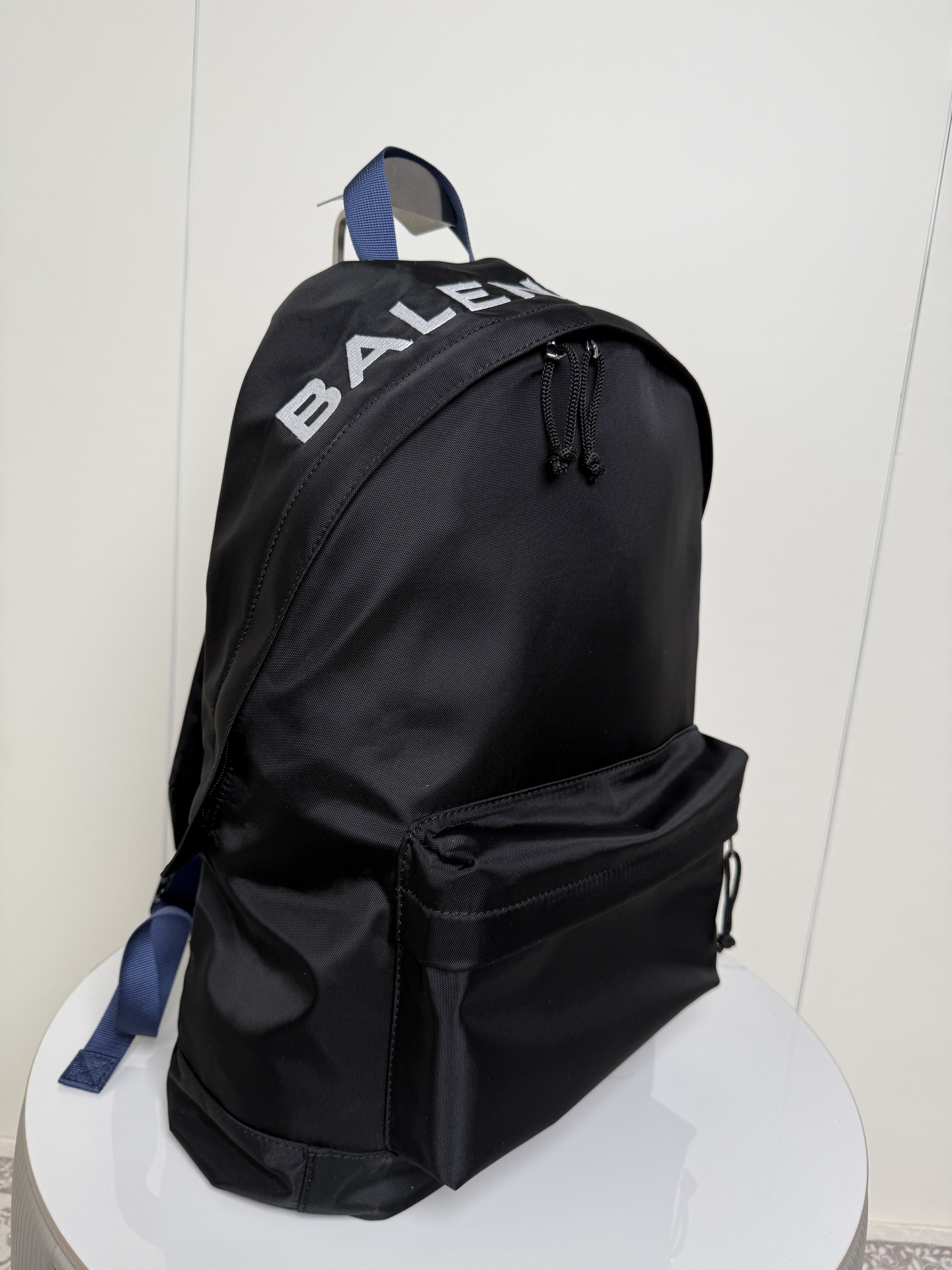 Balenciaga Style Blue Nylon Backpack Lookbook Reference image 2