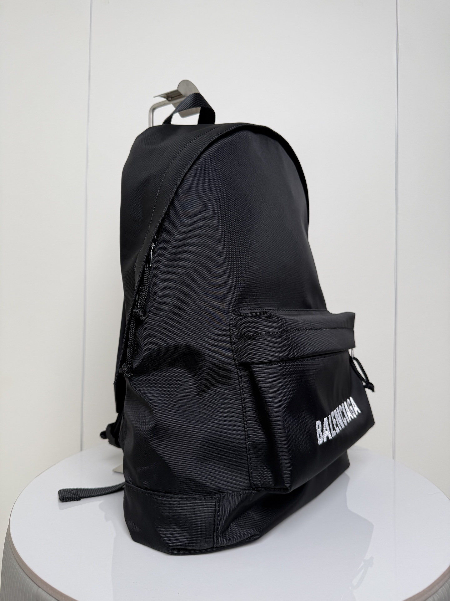 Balenciaga Style Black Nylon Backpack Lookbook Reference image 2