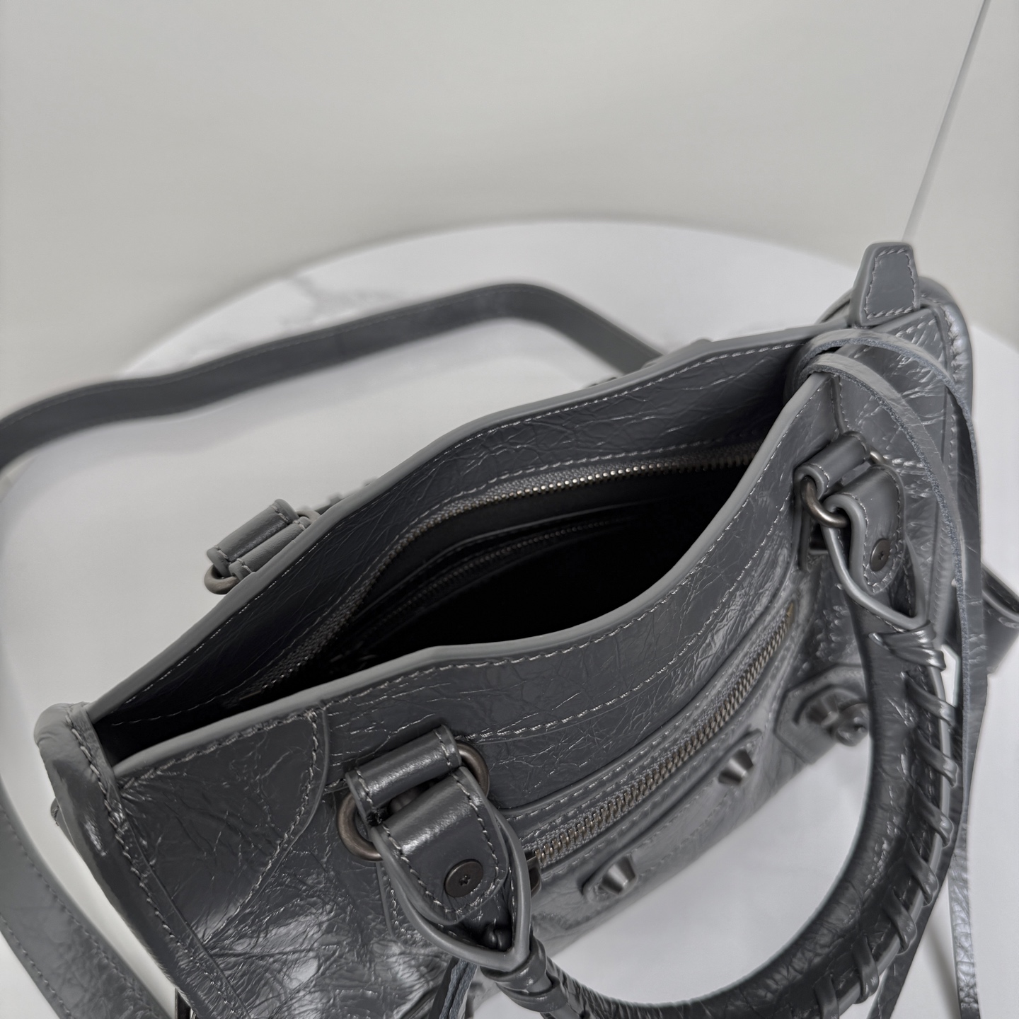 BALENCIAGA LE CITY 深灰色小号機車包