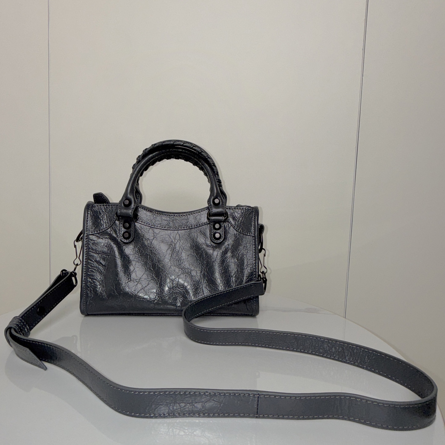 BALENCIAGA LE CITY 深灰色小号機車包