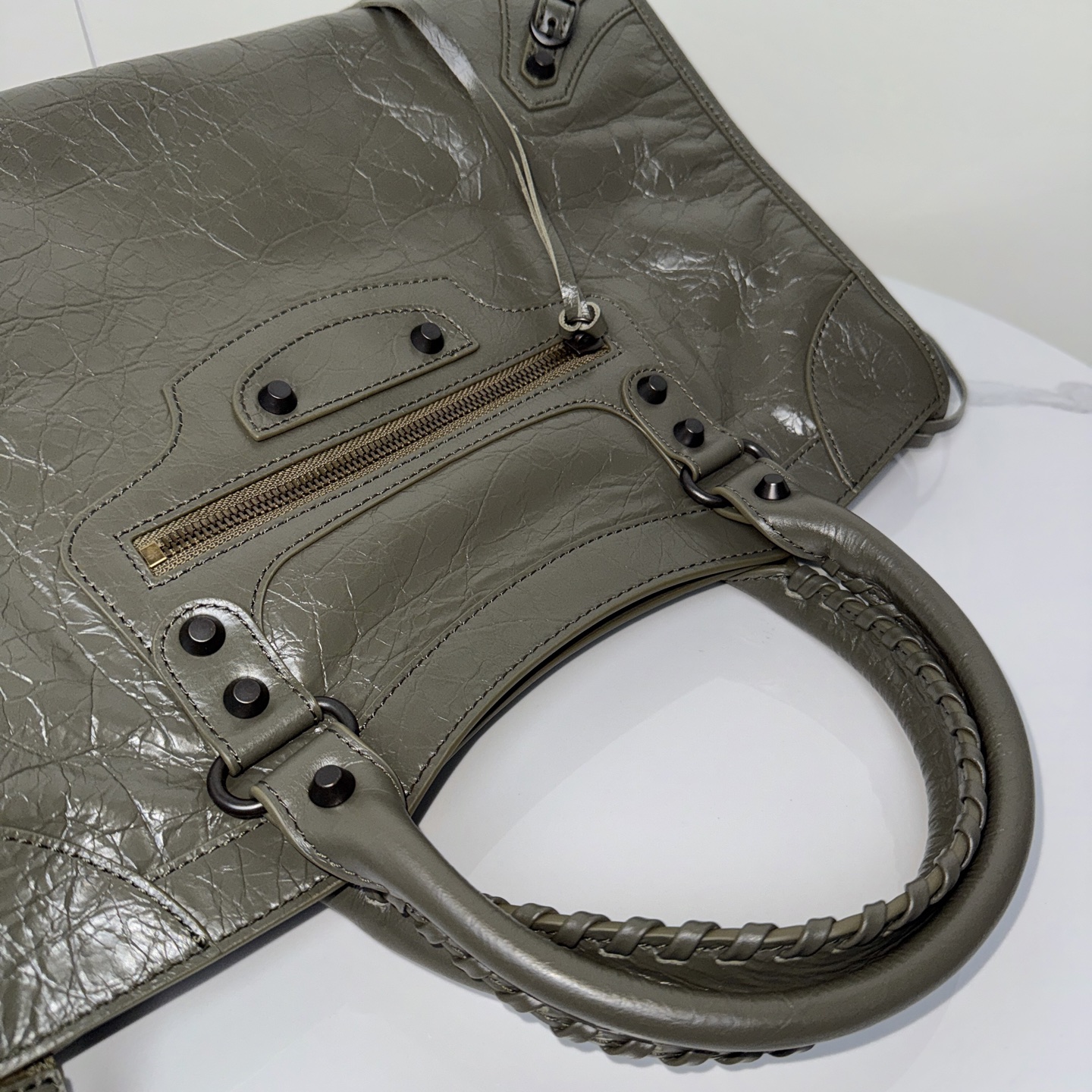 BALENCIAGA LE CITY 2025迭代新版机车包 大号グリーン