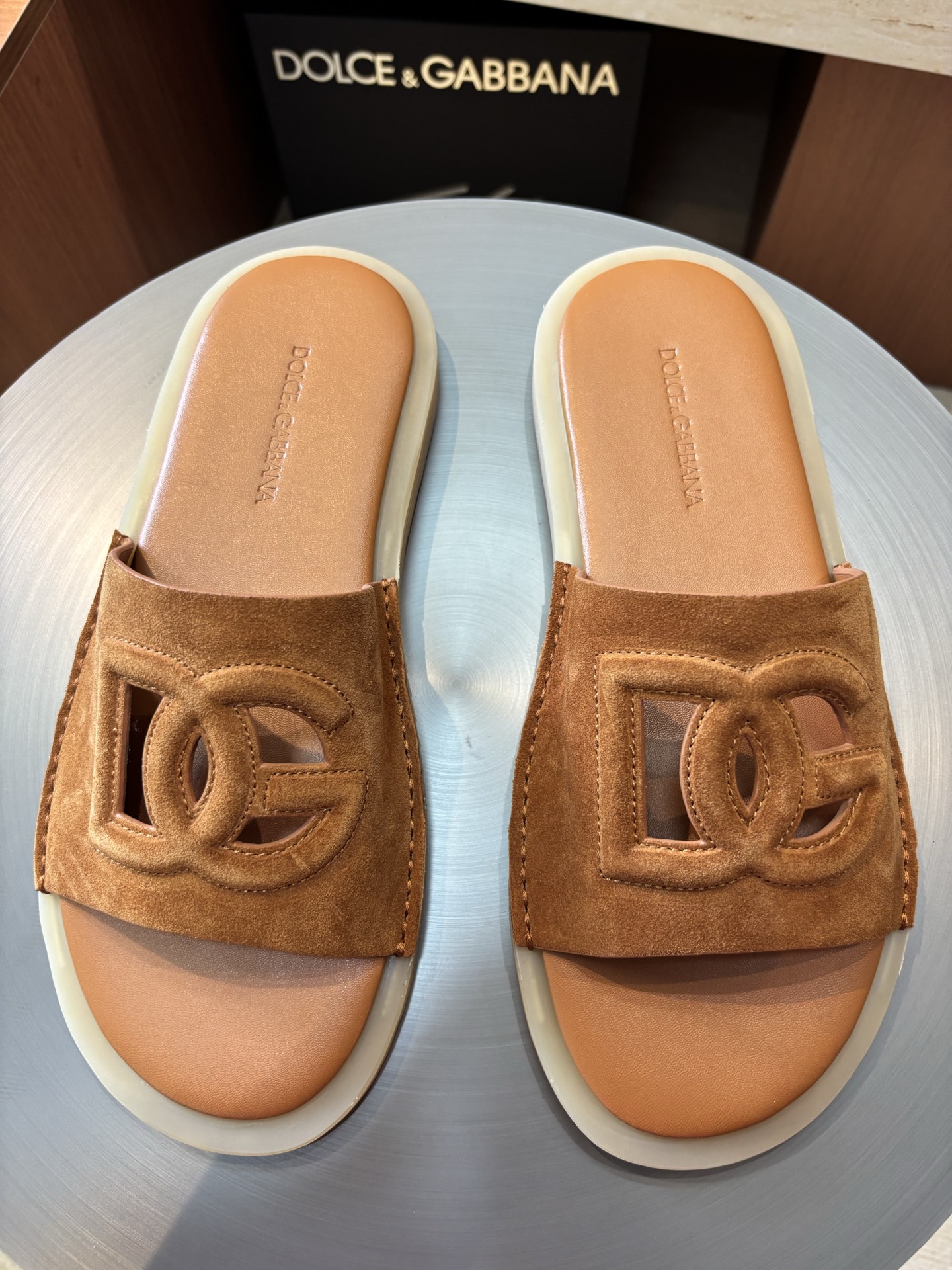Dolce&Gabbana Leather Logo Slides, Men's Summer Essential, Sizes 39-44 3 i1746985762420 6756 0 1
