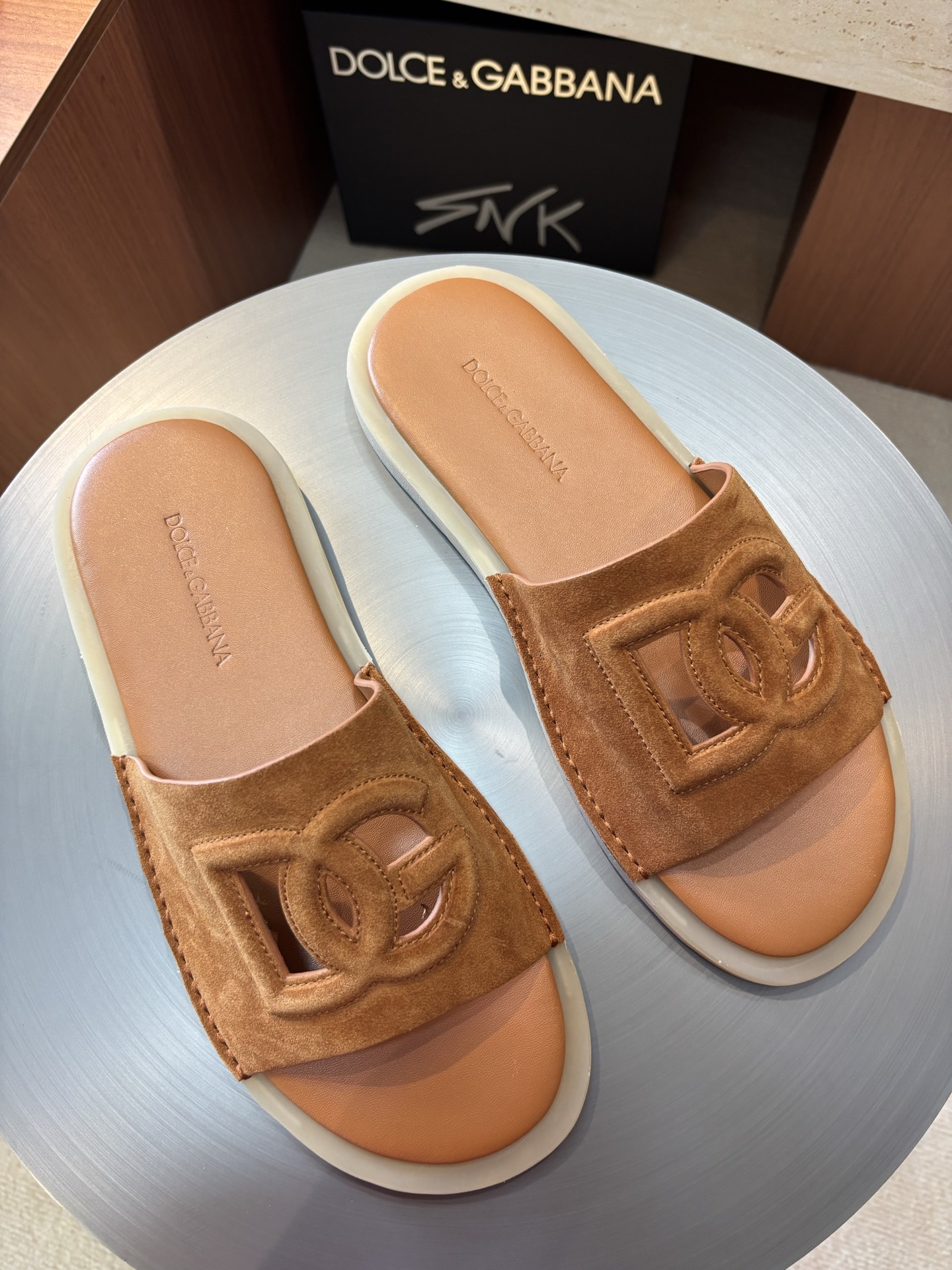 Dolce&Gabbana Leather Logo Slides, Men's Summer Essential, Sizes 39-44 2 i1746985762420 8624 0 0