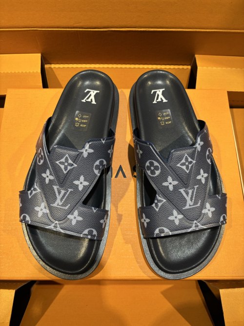Louis Vuitton Oasis Monogram Leather Sandals, Stylish Summer Comfort - Men 1 Louis Vuitton Oasis Monogram Leather Sandals, Stylish Summer Comfort - Men