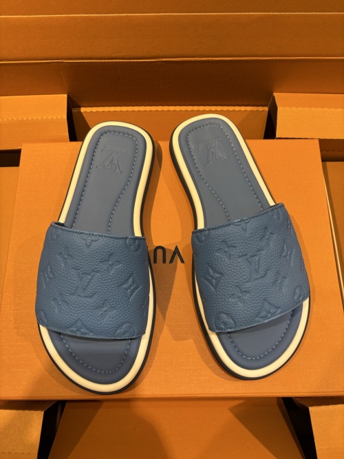 Louis Vuitton Oasis Monogram Leather Slides, Men's Summer Comfort 1 Louis Vuitton Oasis Monogram Leather Slides, Men's Summer Comfort