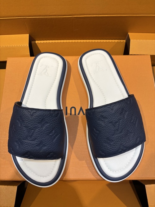 Louis Vuitton Oasis Monogram Leather Sandals Slides Summer Beach Slippers 1 Louis Vuitton Oasis Monogram Leather Sandals Slides Summer Beach Slippers