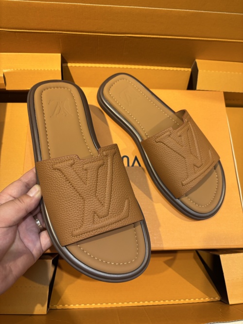 Louis Vuitton Oasis Sandal with Monogram Leather, Comfortable Summer Slides 1 Louis Vuitton Oasis Sandal with Monogram Leather, Comfortable Summer Slides