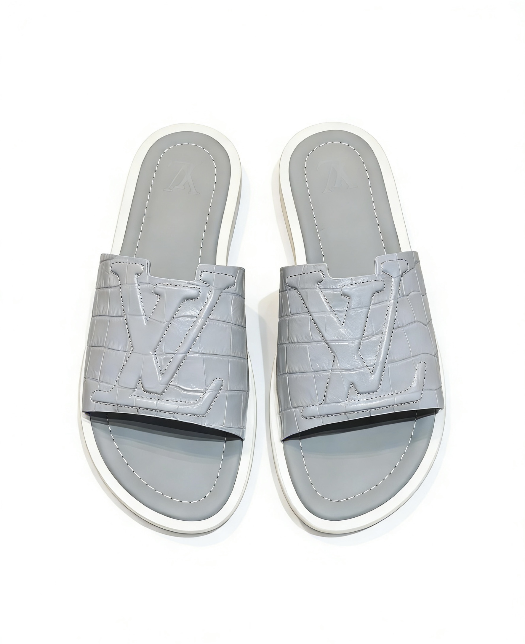 LV Style Blue Leather Tote Bag Lookbook Reference image 2