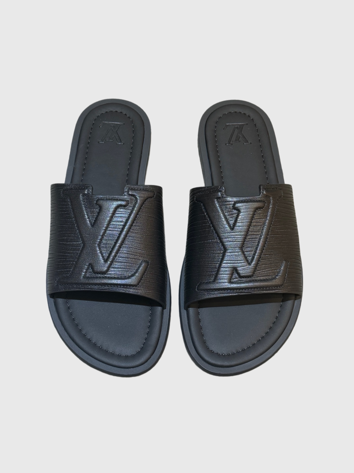 LV Style Blue Leather Tote Bag Lookbook Reference image 2