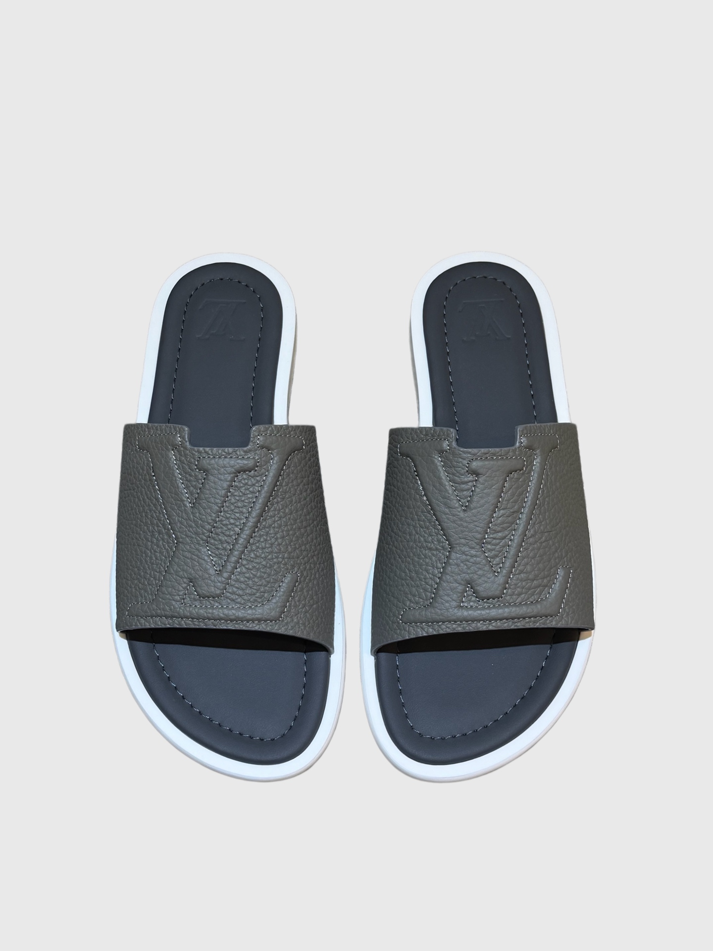 LV Style Blue Leather Tote Bag Lookbook Reference image 2