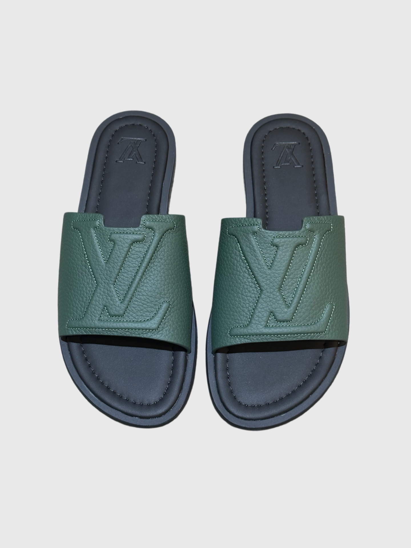 LV Style Blue Leather Tote Bag Men's Shoes detail image 3 from source 766818