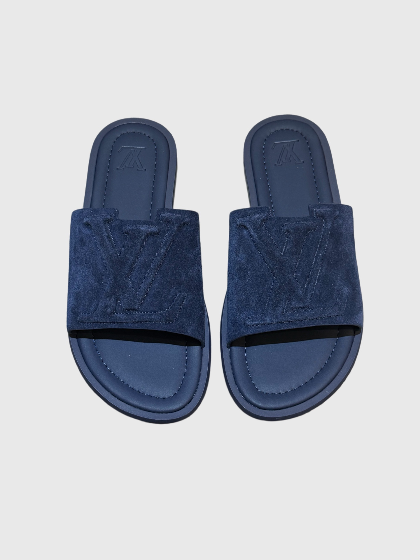 LV Style Blue Leather Tote Bag Lookbook Reference image 2