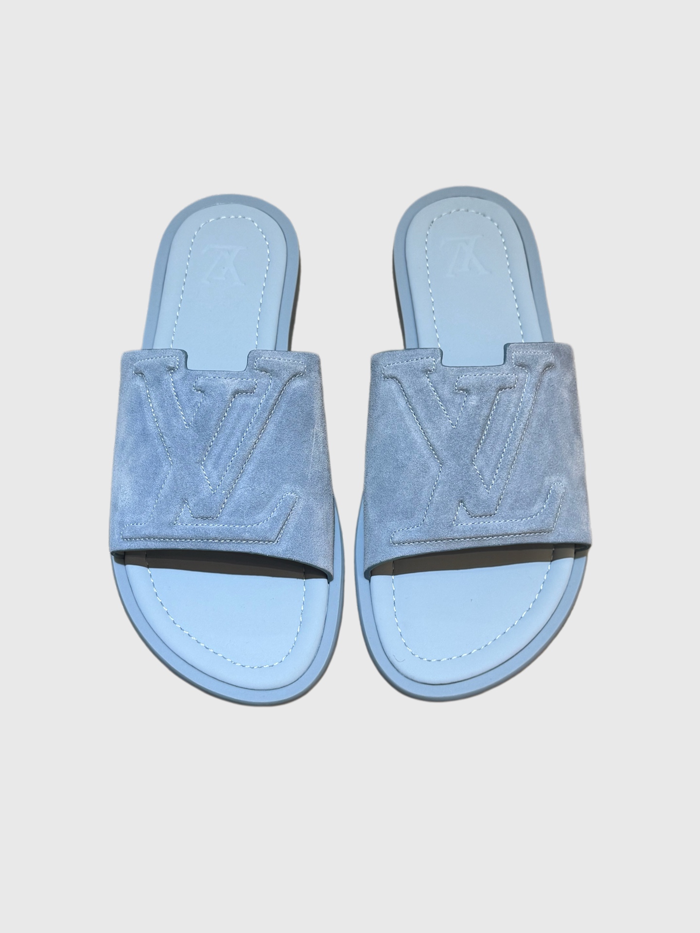 LV Style Blue Leather Tote Bag Lookbook Reference image 2