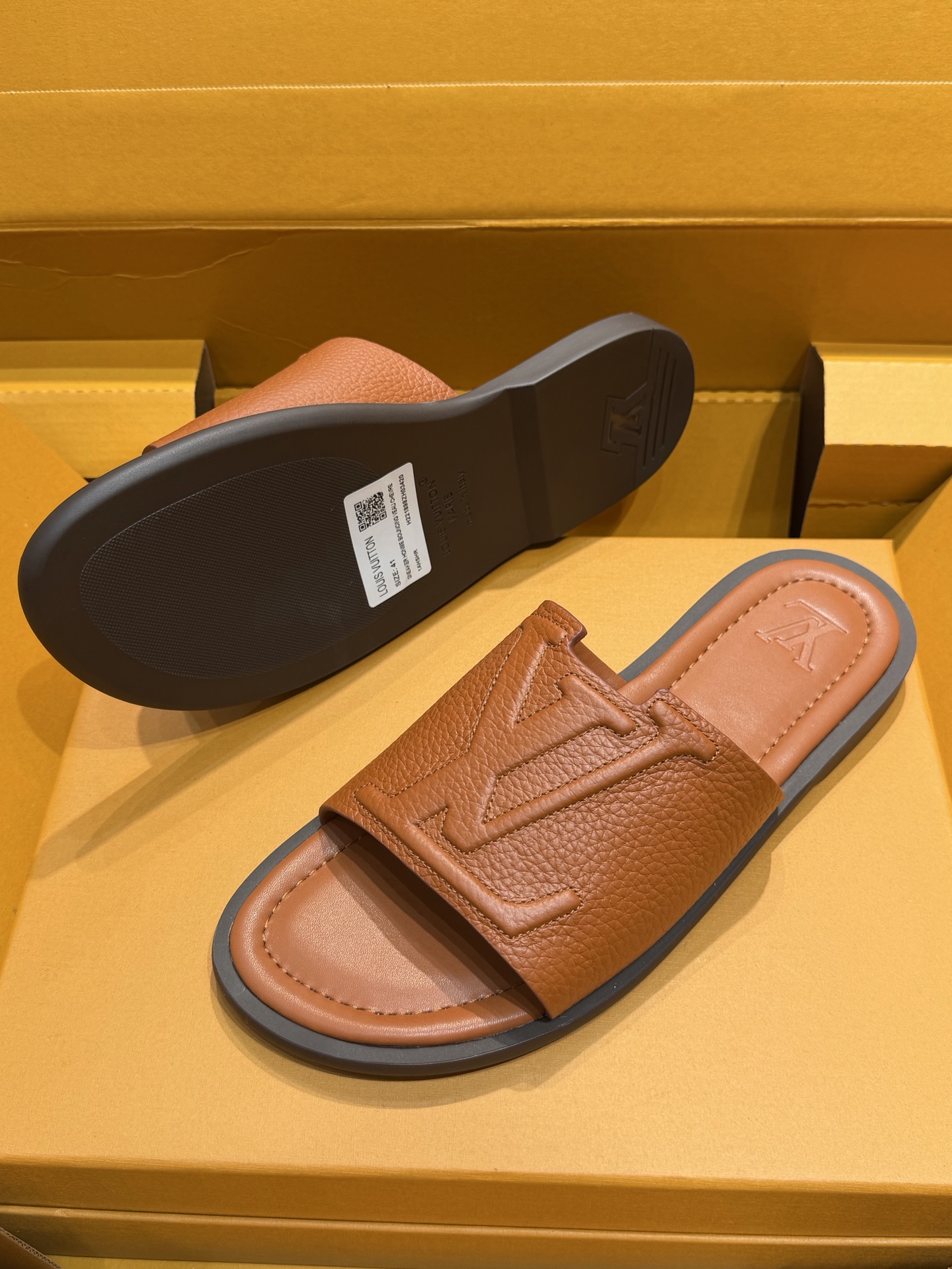 LV Style Blue Leather Tote Bag Men's Shoes detail image 6 from source 766812