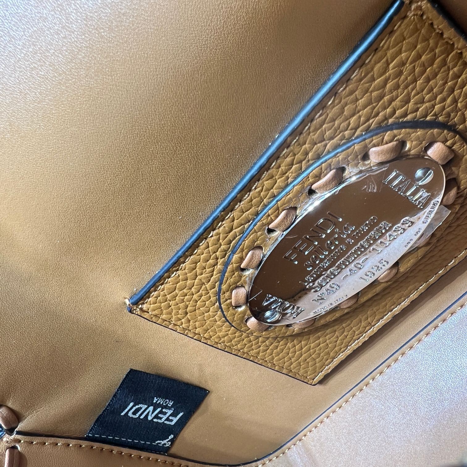 Fendi Baguette Mini Handbag in Brown Cuoio Romano Leather with FF Clasp 8 a1719556438367 0181