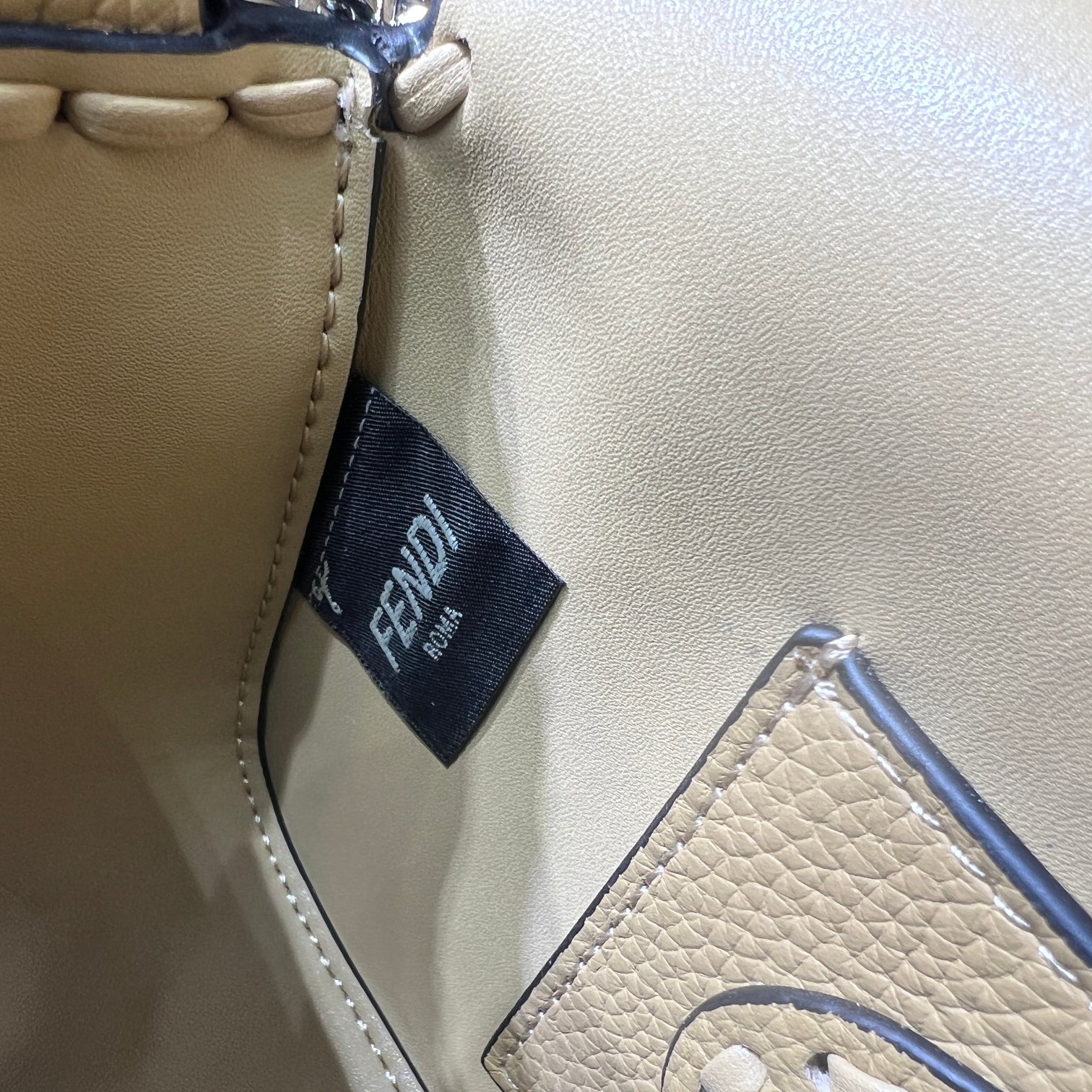 Fendi Baguette Mini Handbag in Cuoio Romano Leather with FF Clasp 8 a1719557117092 7100