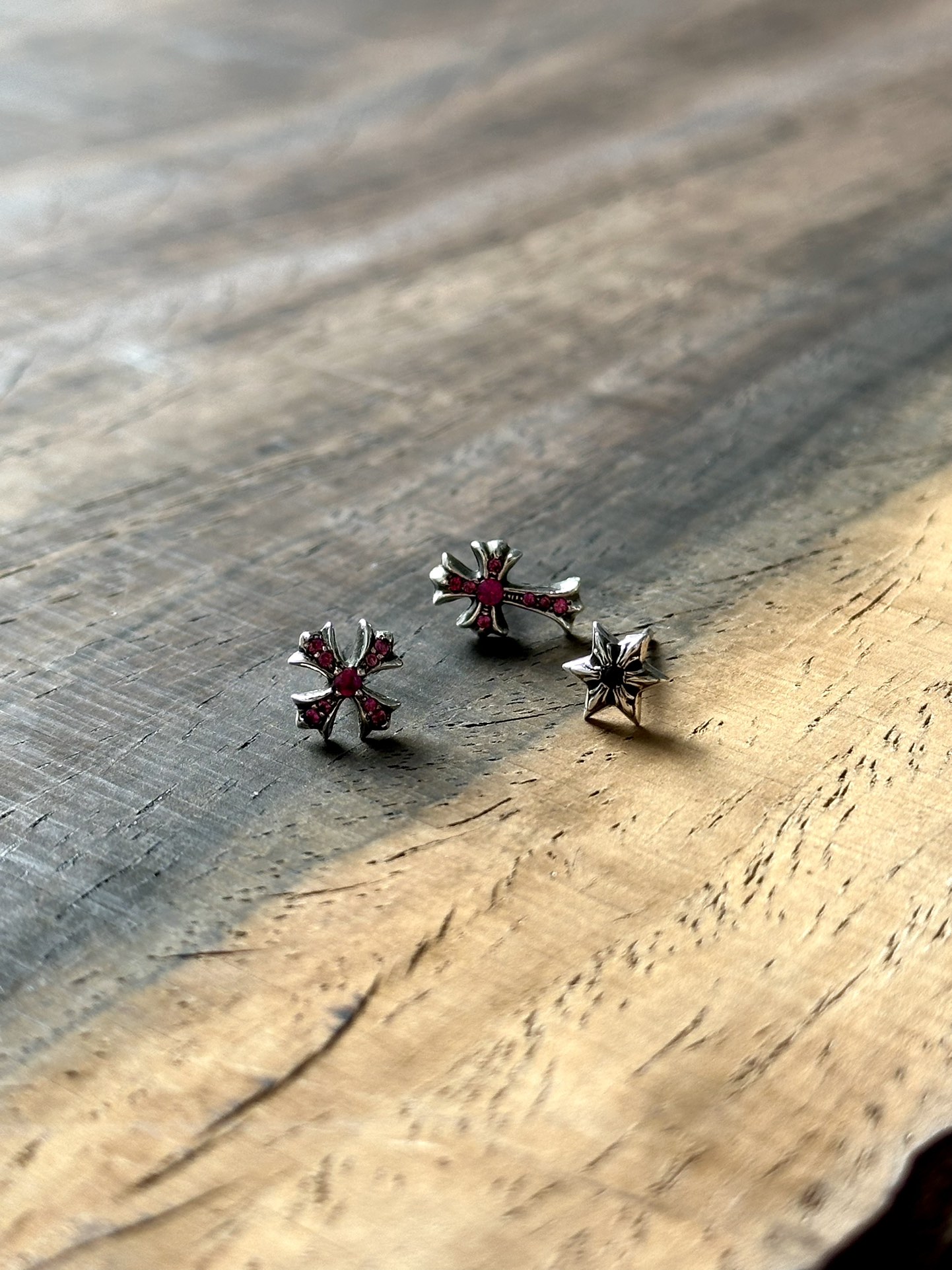 Earrings, 925 silver with diamond customization
