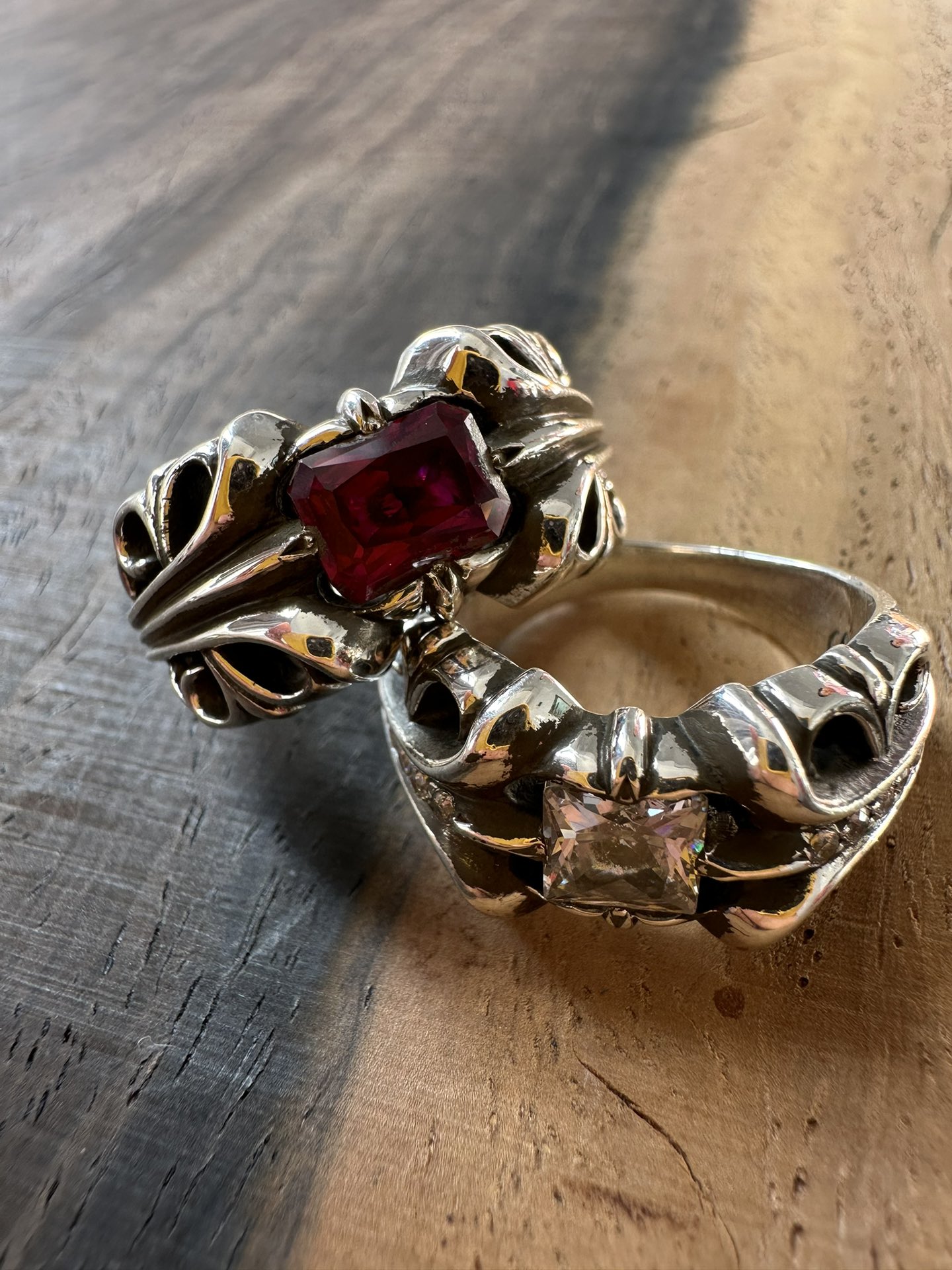 Rings, 925 silver with diamond customization