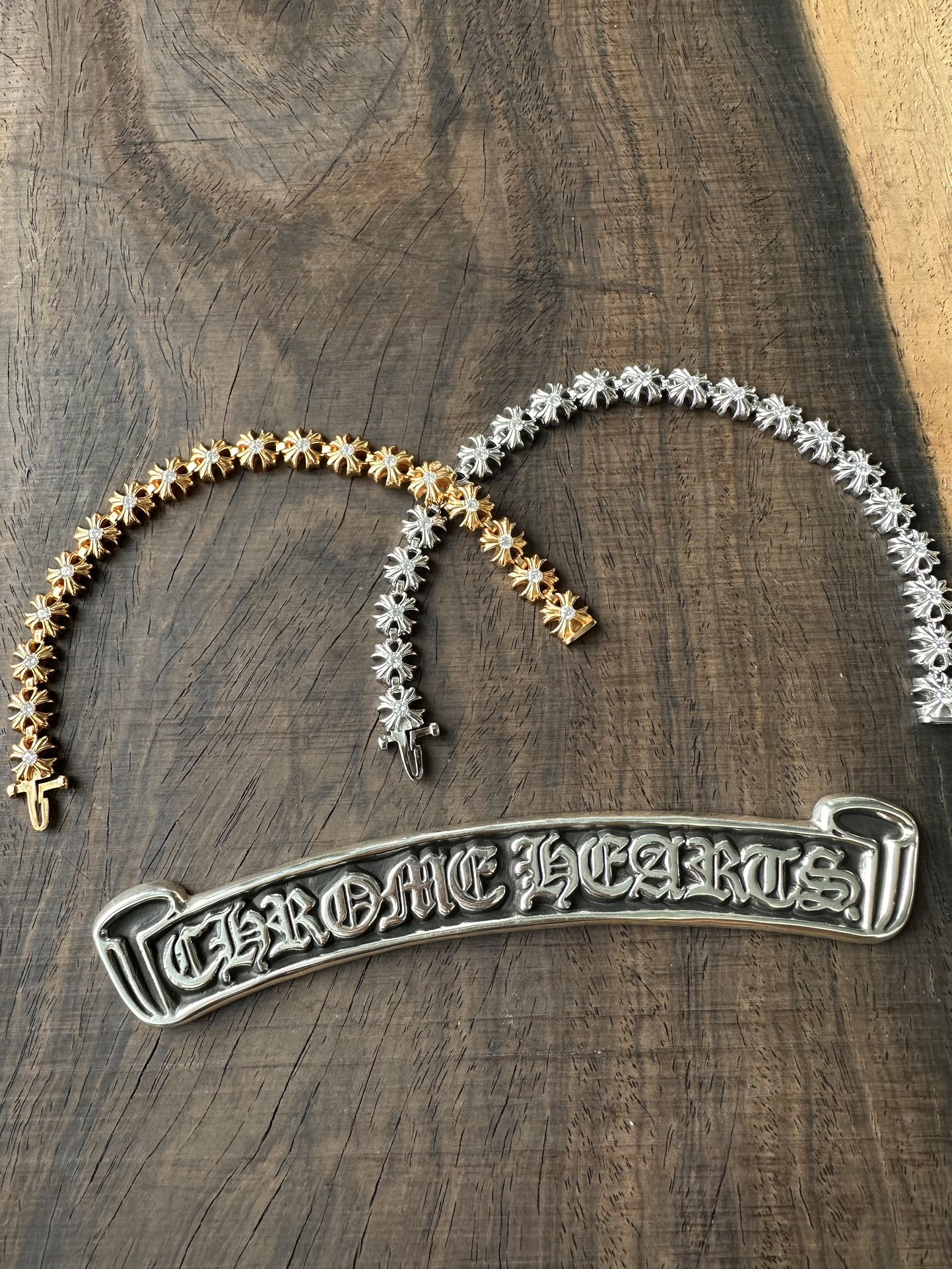 Custom Gold-Plated Diamond Setting, Bracelet Bangle