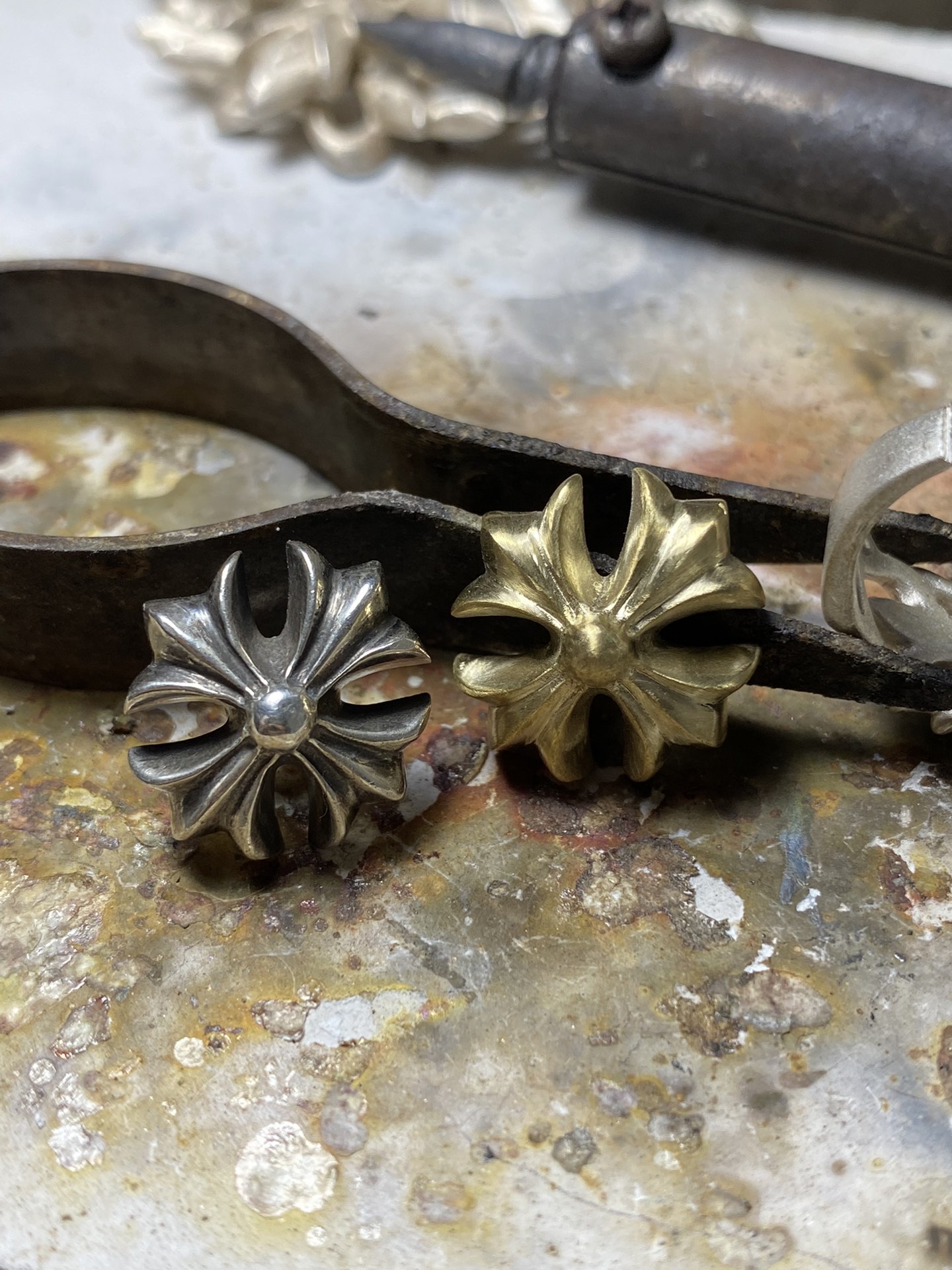 Earrings, Gold-Plated Diamond Custom