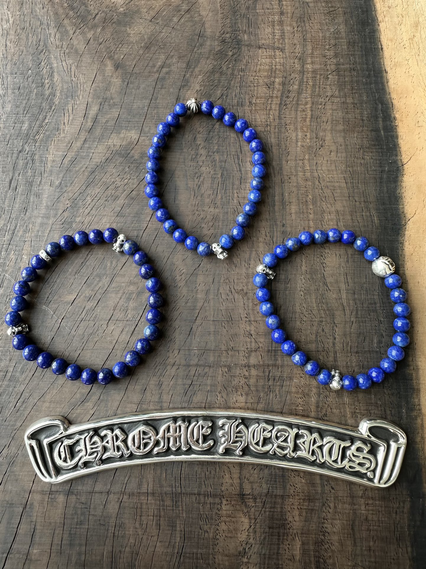 Silver bead bracelet