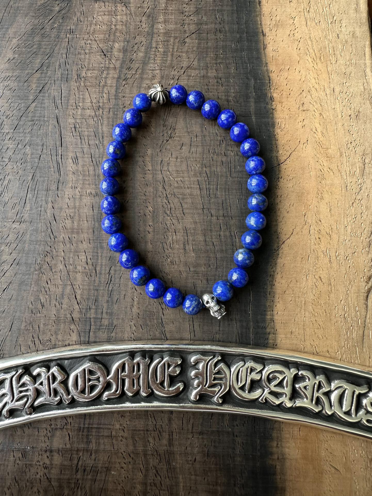 Silver bead bracelet