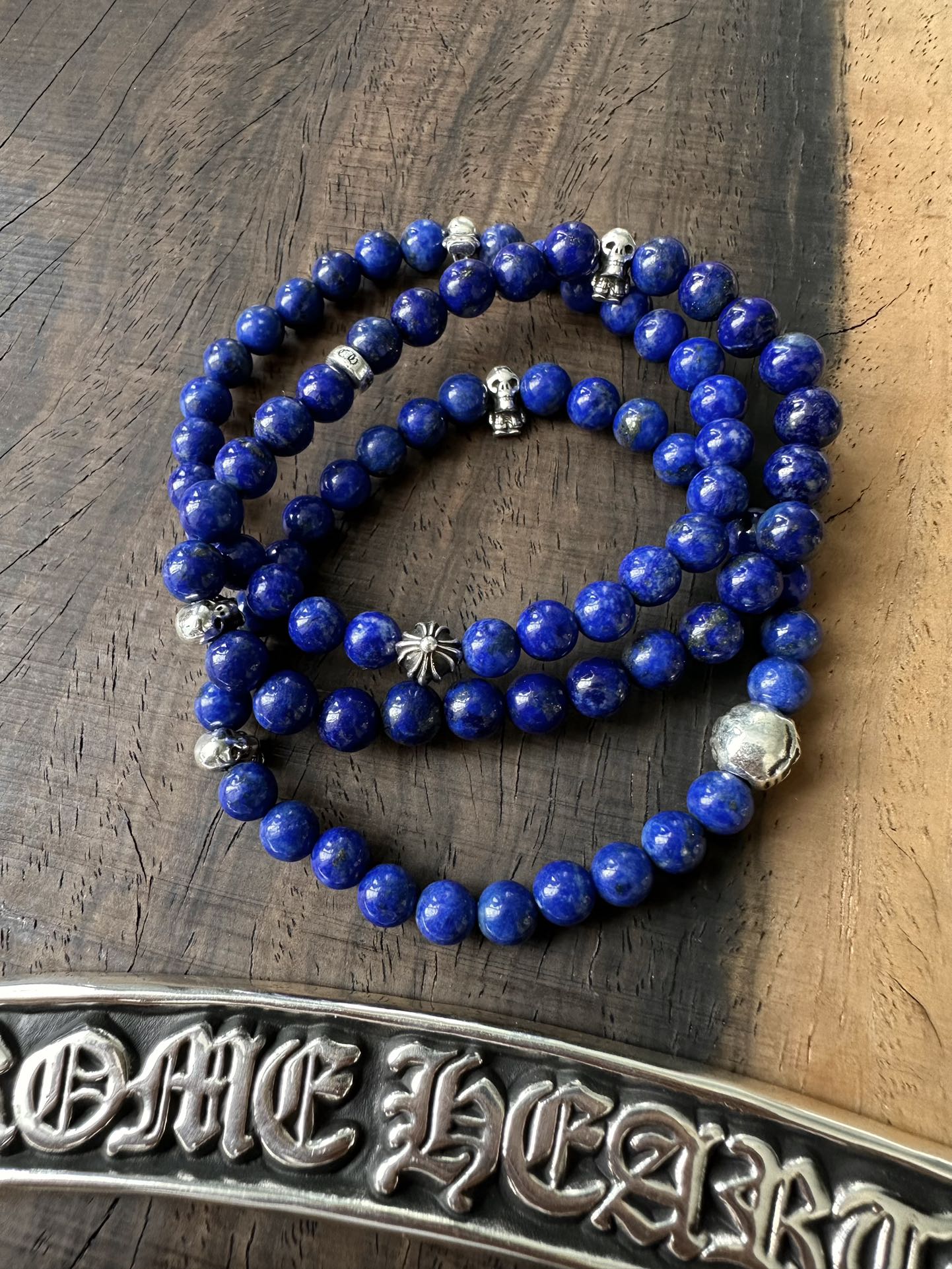 Silver bead bracelet