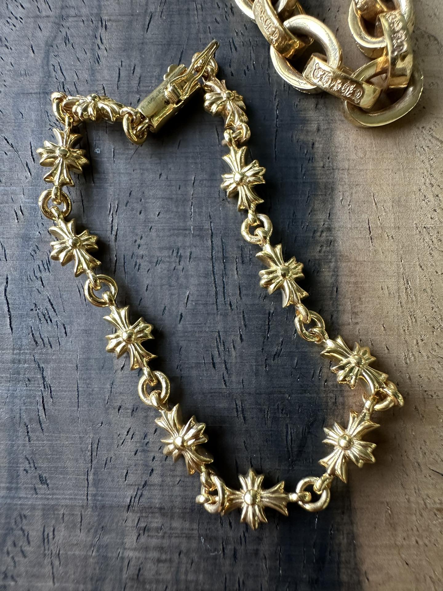 Gold-plated diamond-set custom, 22k real gold custom, bracelet & bangle