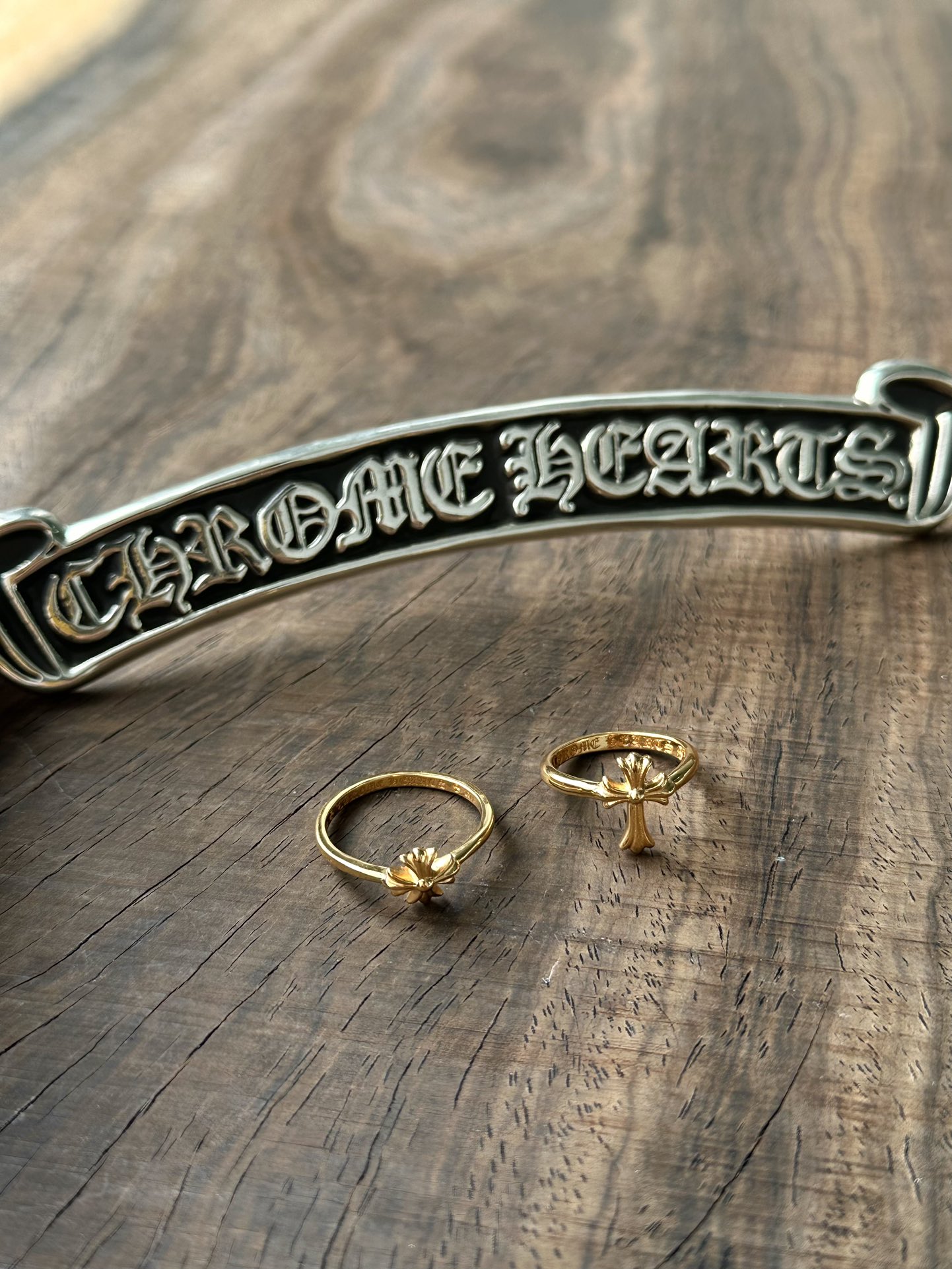 Ring, Custom Gold-Plated Diamond Setting