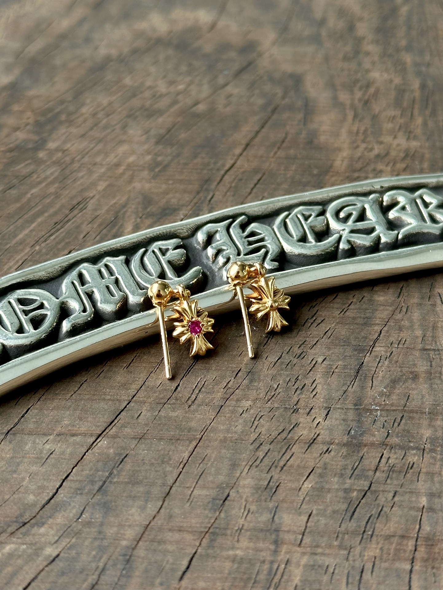 Earrings, Gold-Plated Diamond Custom