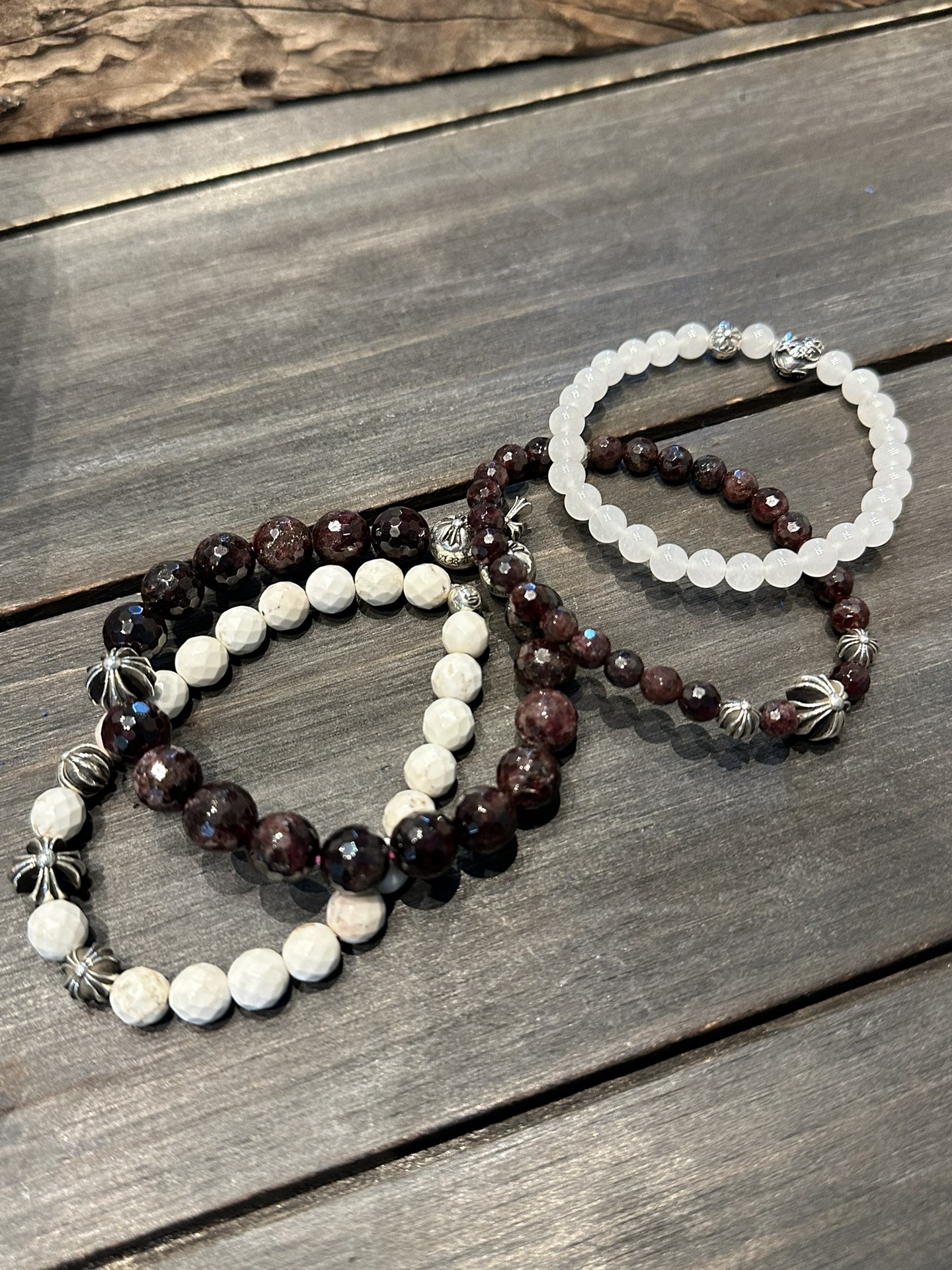 Silver bead bracelet