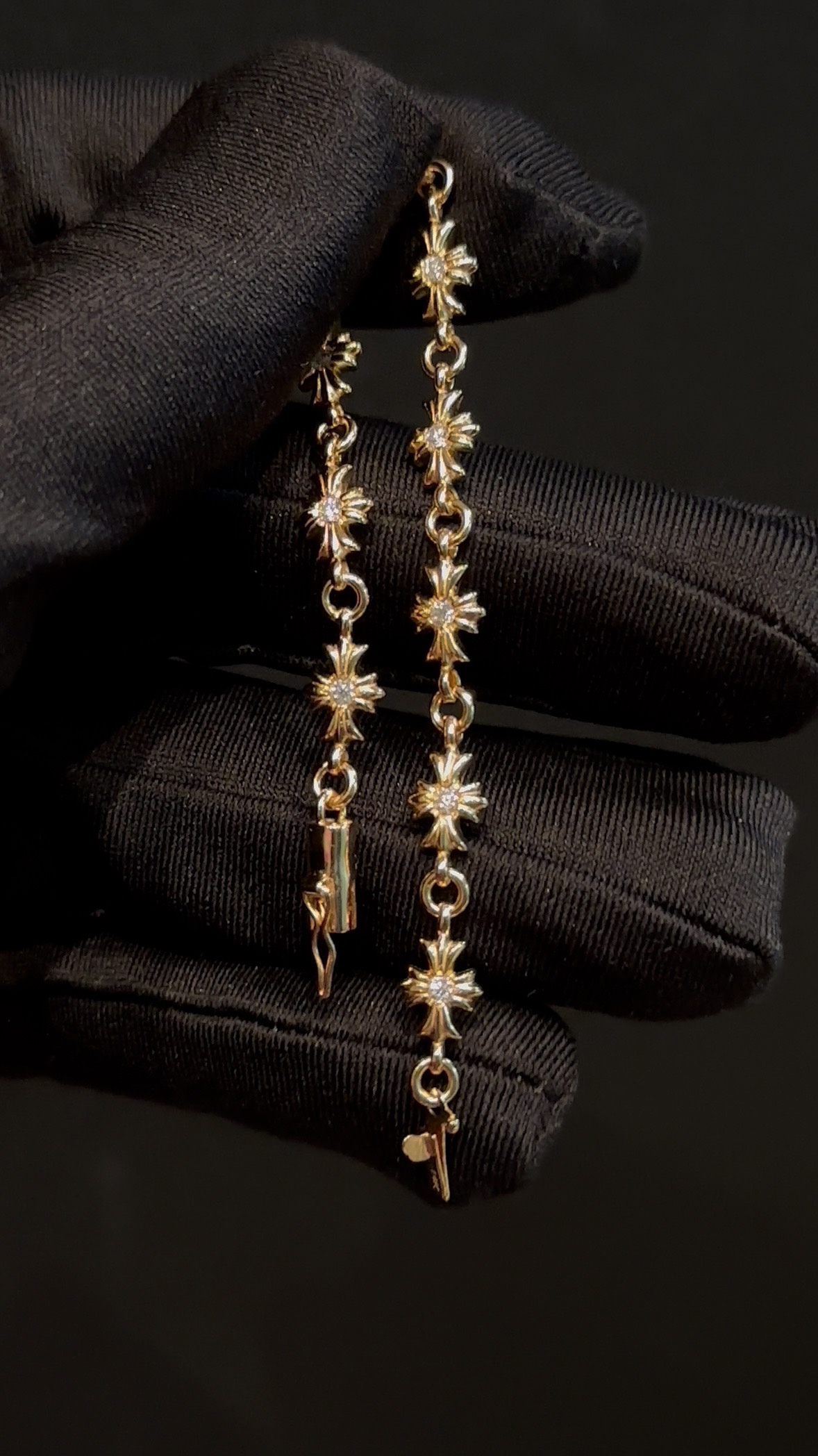 Custom Gold-Plated Diamond Setting, Bracelet Bangle