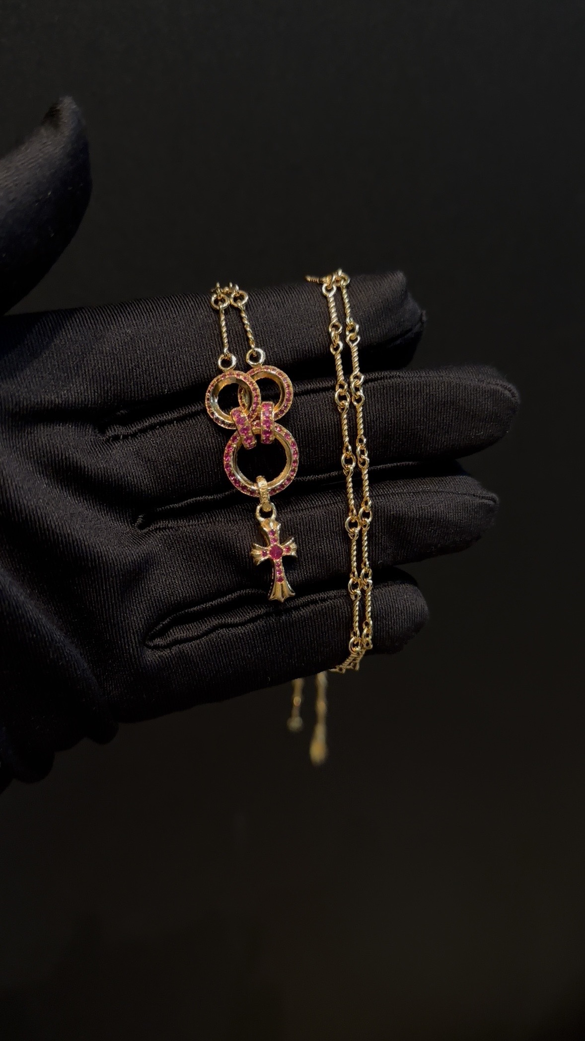 Custom Gold-Plated Diamond Setting, Necklace Pendant