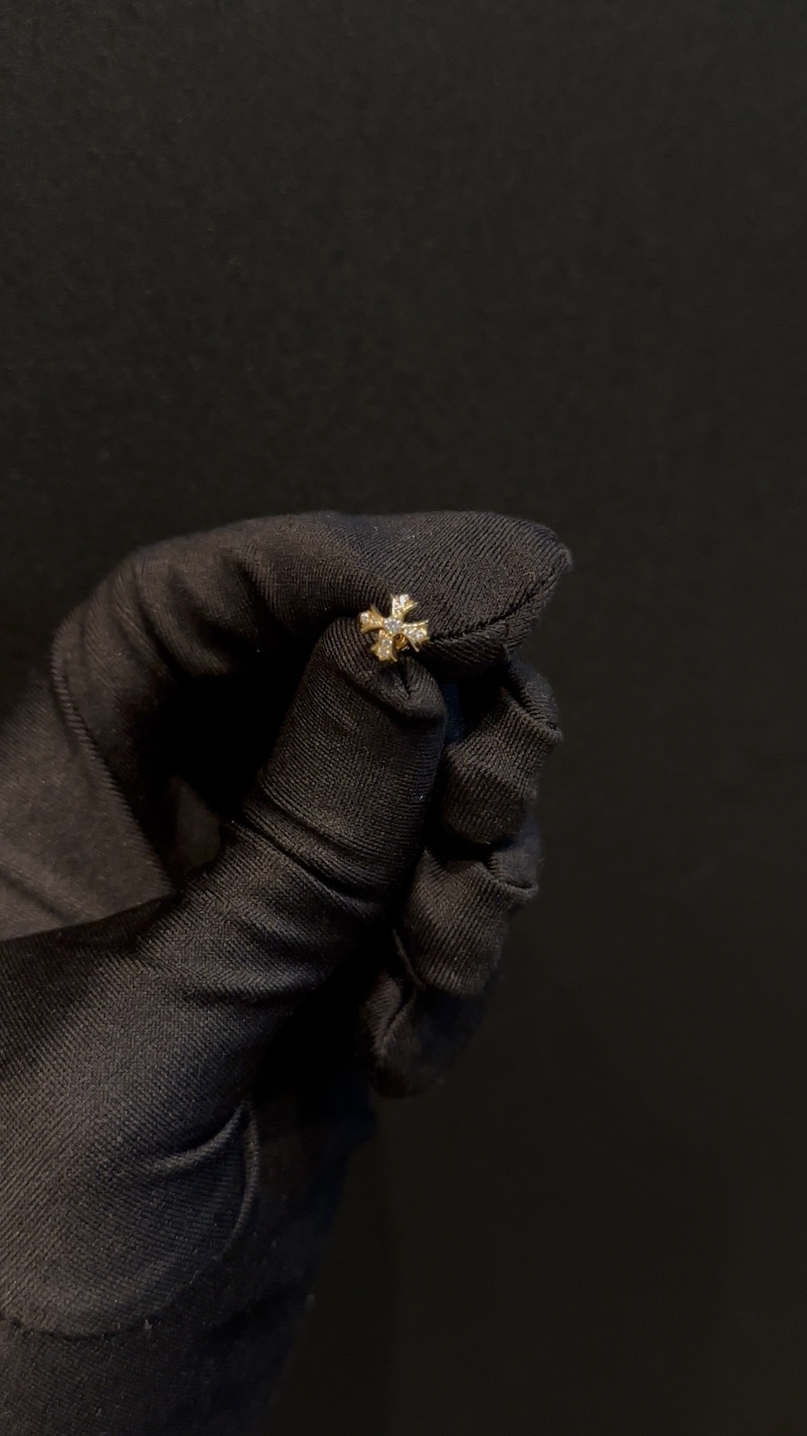 Earrings, Gold-Plated Diamond Custom